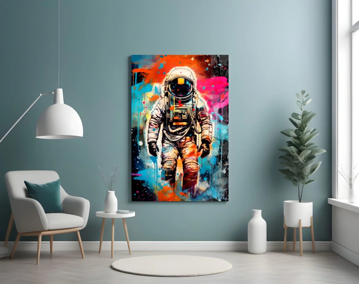 Astronaut Glass Wall Art || Designer Collection - Image 4