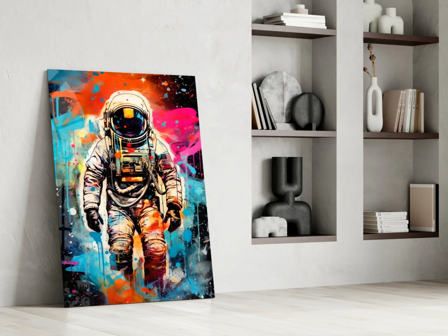 Astronaut Glass Wall Art || Designer Collection - Image 6
