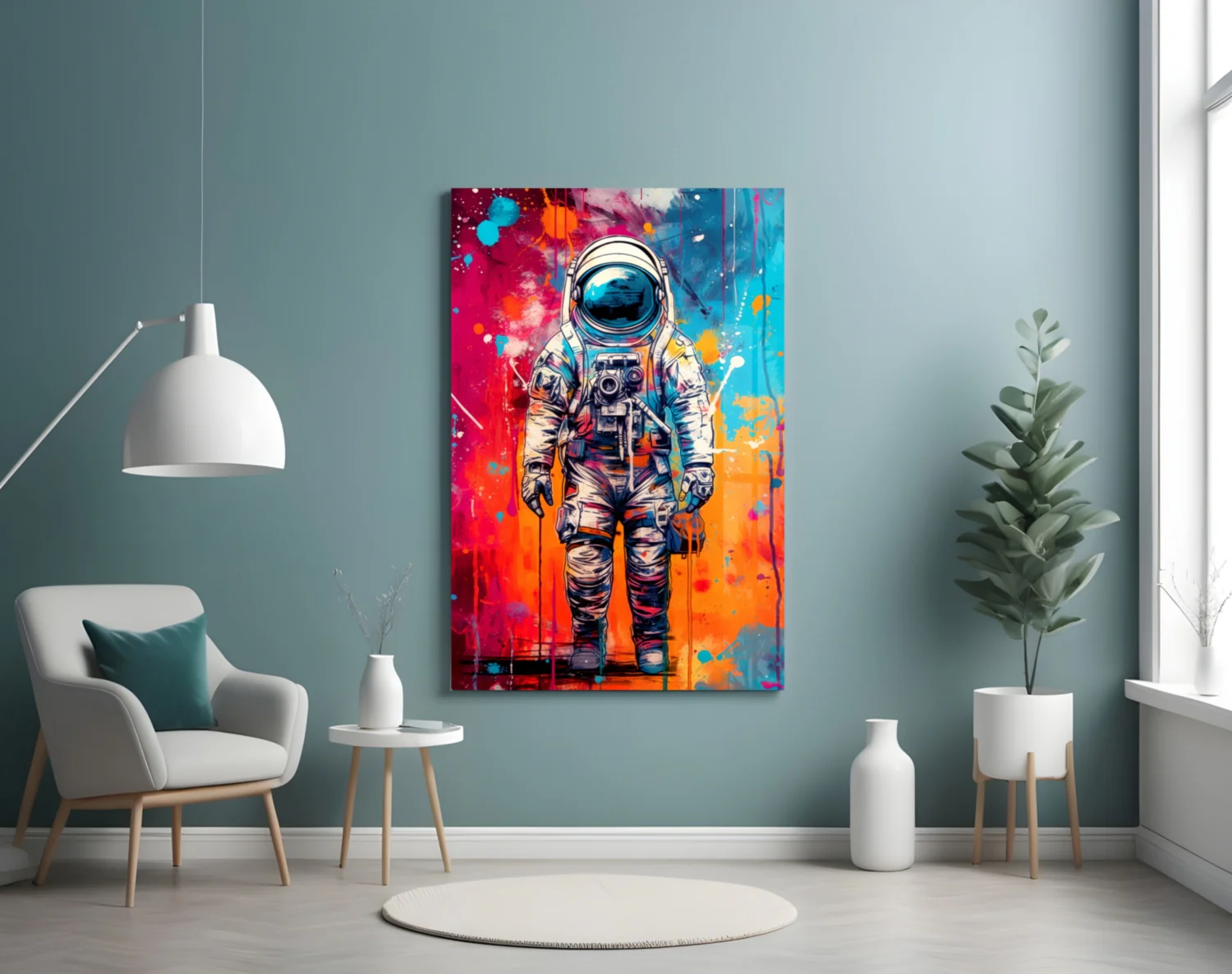 Astronaut Glass Wall Art || Designer Collection - Image 4