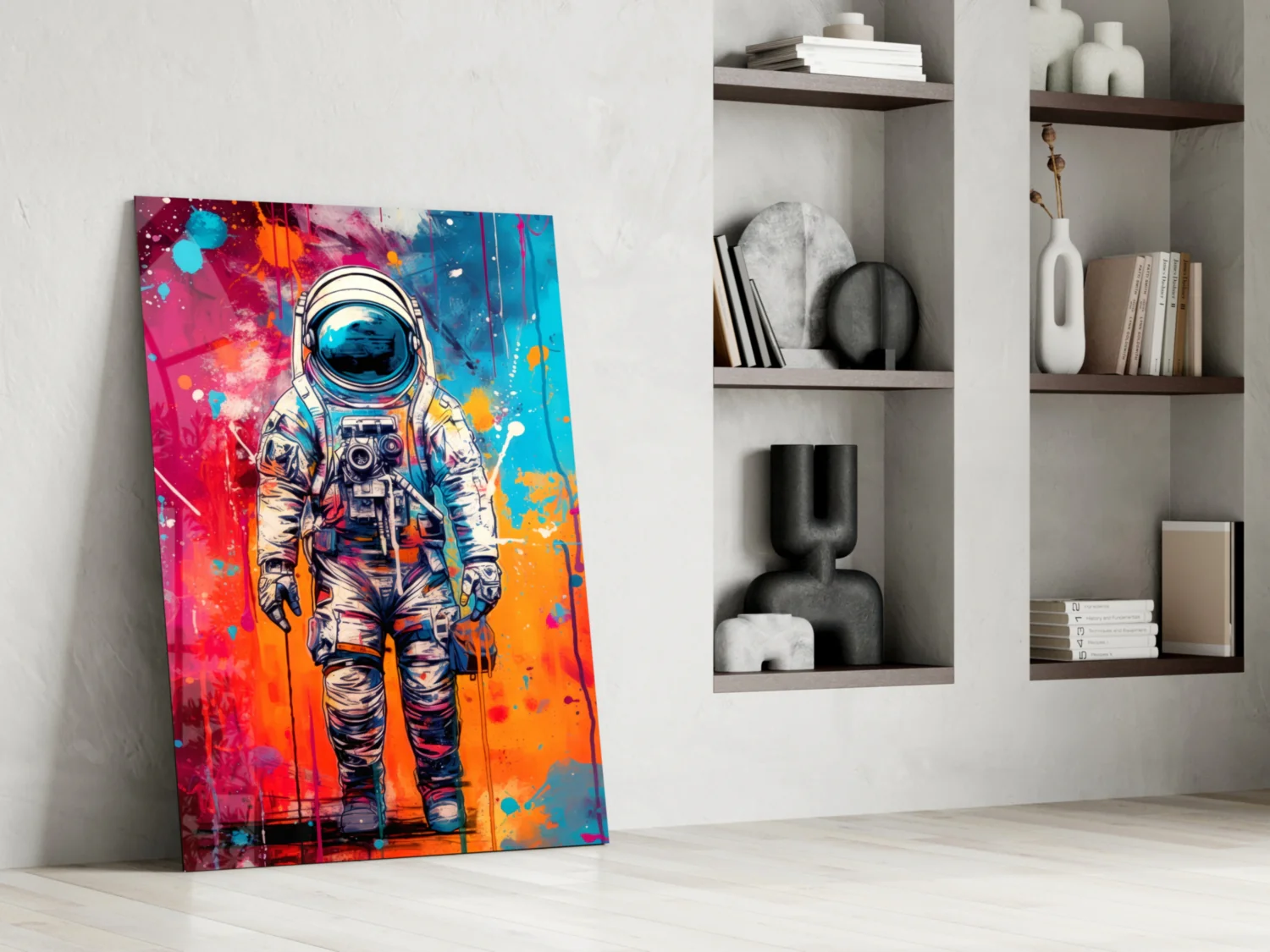 Astronaut Glass Wall Art || Designer Collection - Image 6