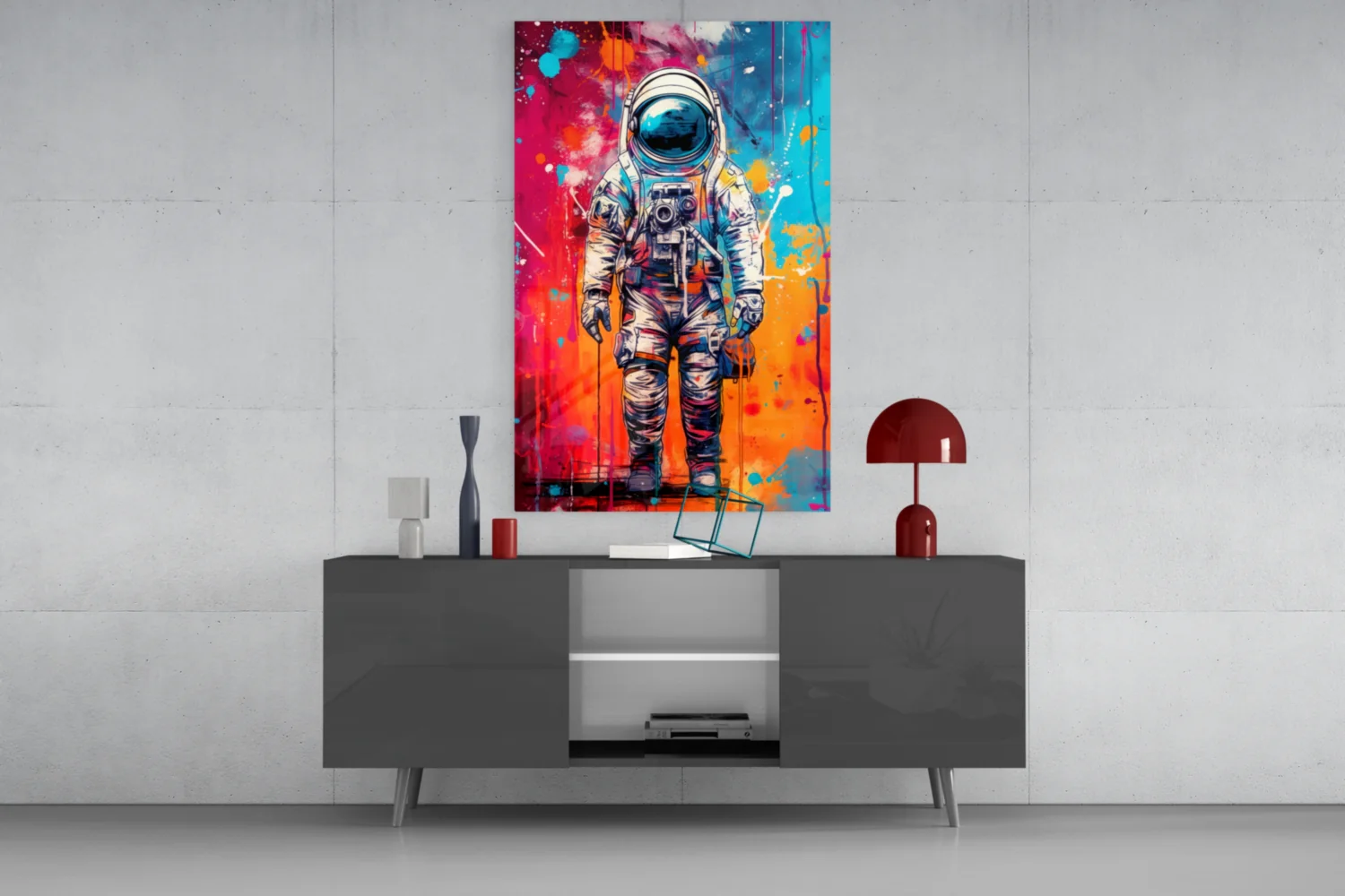 Astronaut Glass Wall Art || Designer Collection - Image 8