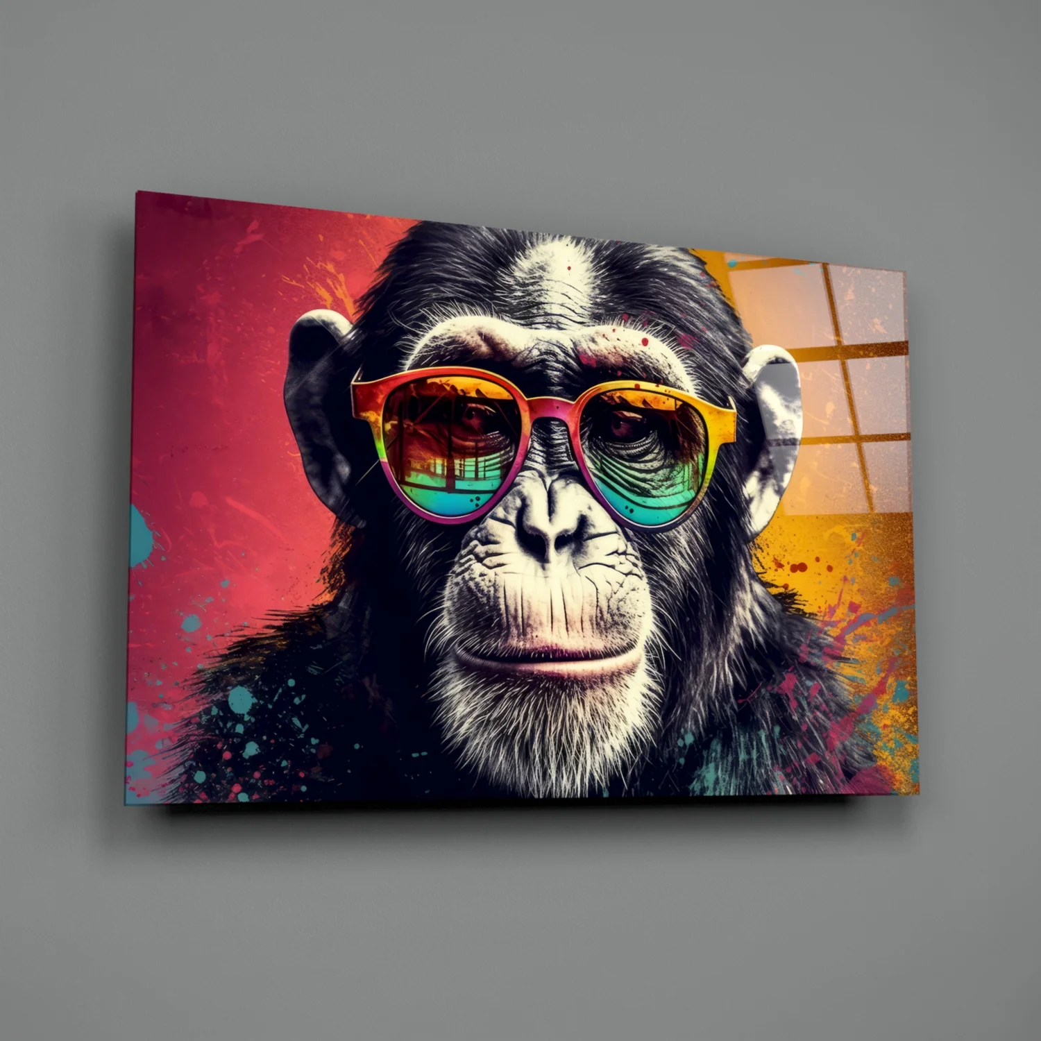 Cool Monkey Glass Wall Art || Designer Collection - Image 2