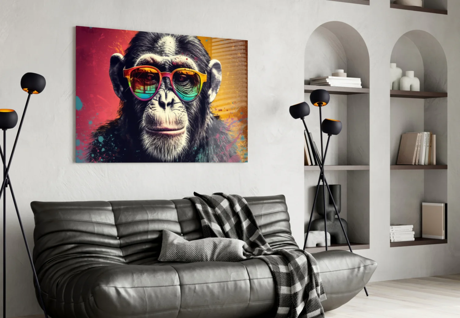 Cool Monkey Glass Wall Art || Designer Collection - Image 4