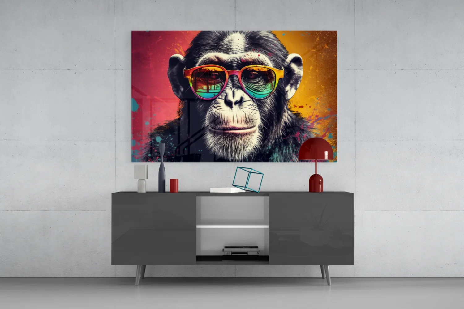 Cool Monkey Glass Wall Art || Designer Collection - Image 8
