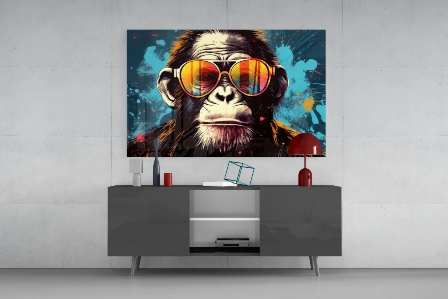 Cool Monkey Glass Wall Art || Designer Collection - Image 8