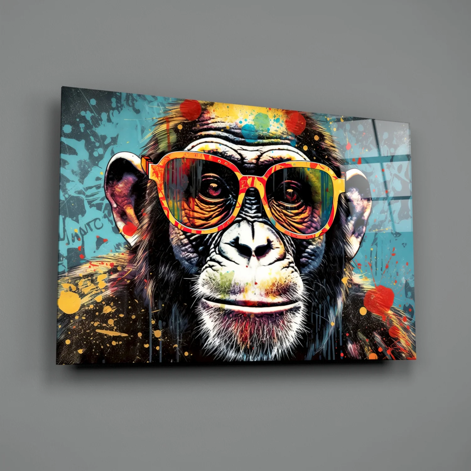 Cool Monkey Glass Wall Art || Designer Collection - Image 2