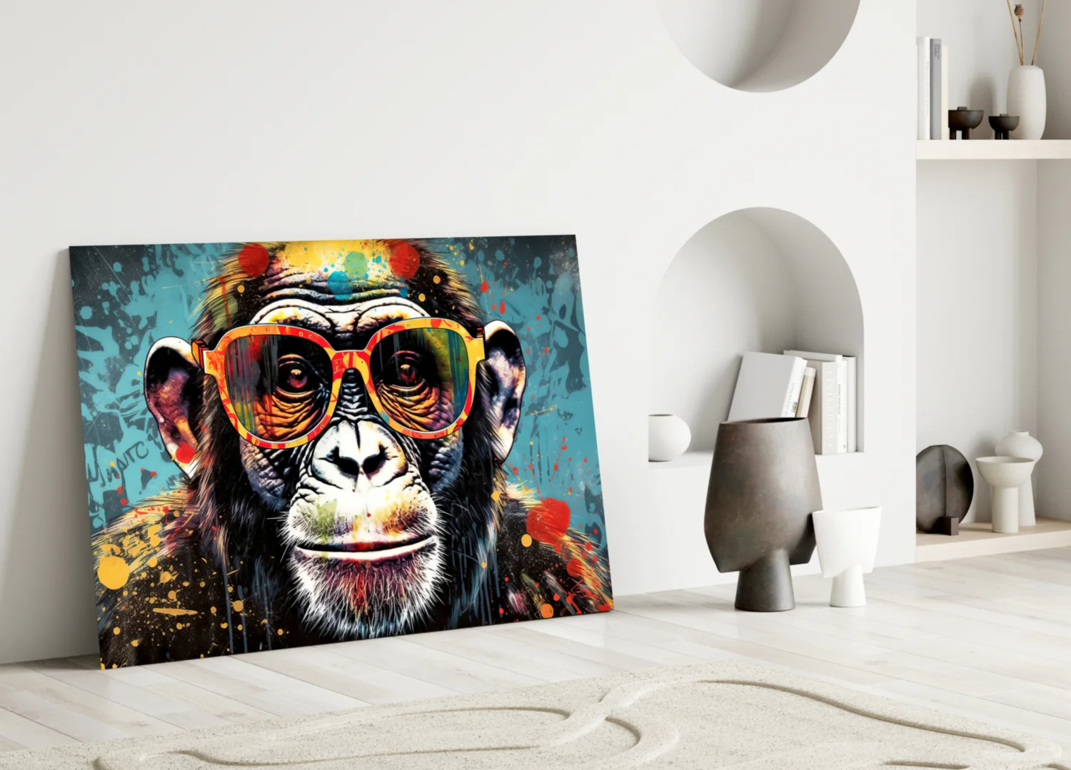 Cool Monkey Glass Wall Art || Designer Collection - Image 3