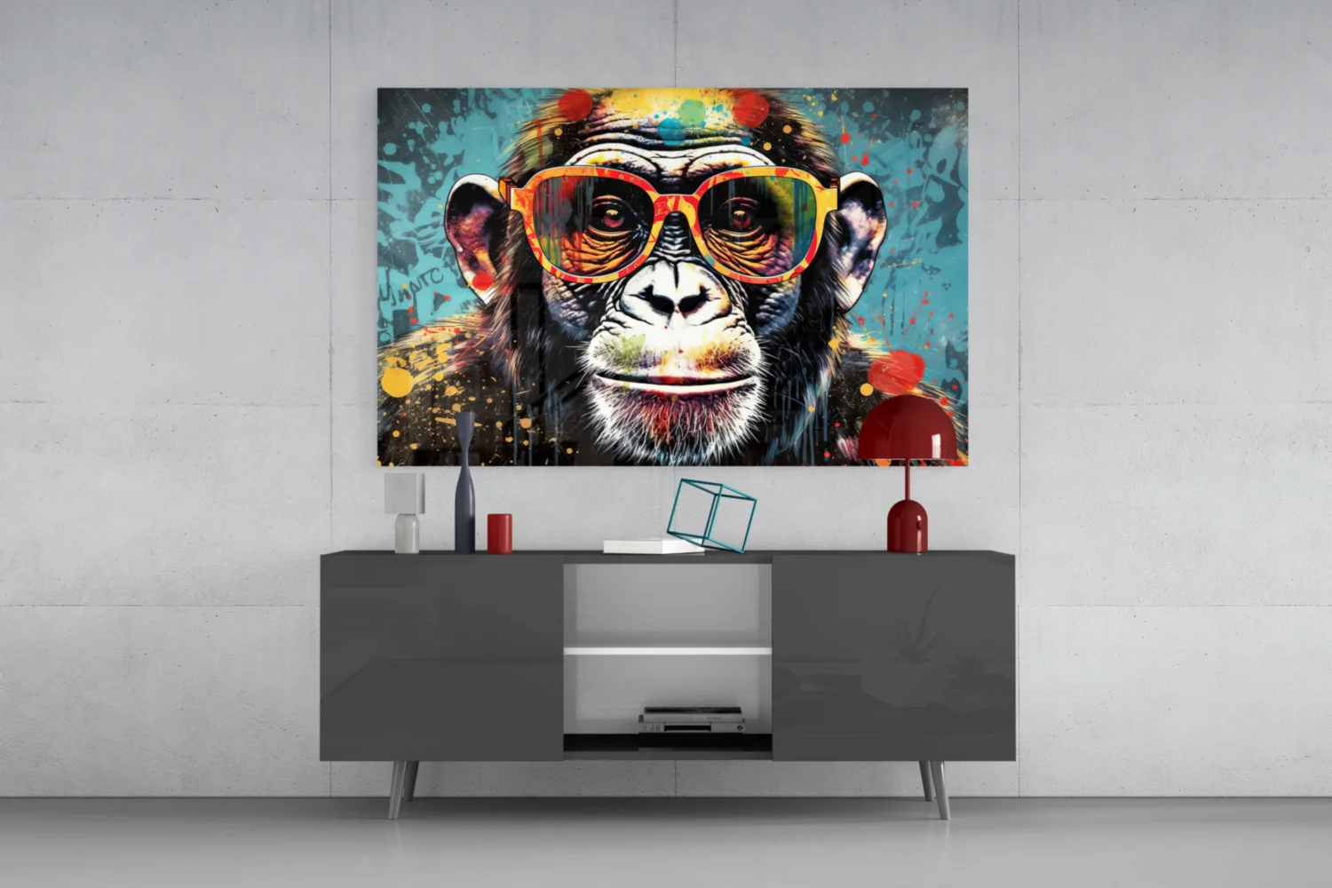 Cool Monkey Glass Wall Art || Designer Collection - Image 8