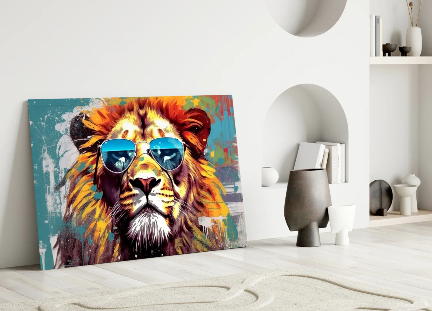 Cool Lion Glass Wall Art || Designer Collection - Image 3