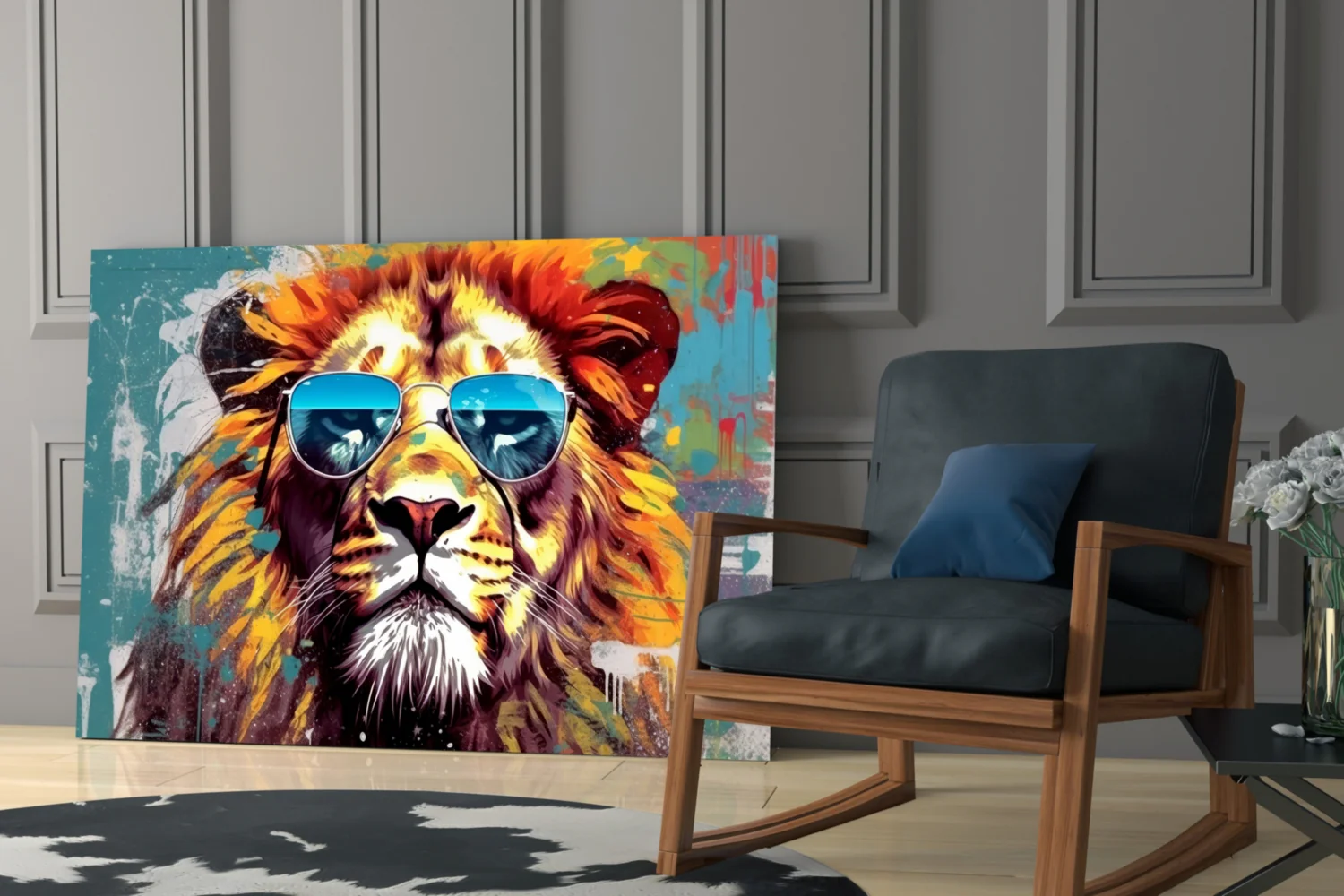 Cool Lion Glass Wall Art || Designer Collection - Image 6