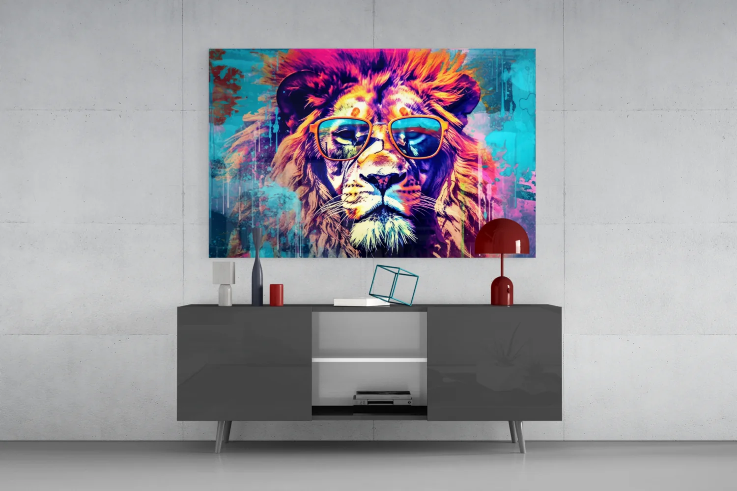 Cool Lion Glass Wall Art || Designer Collection - Image 8