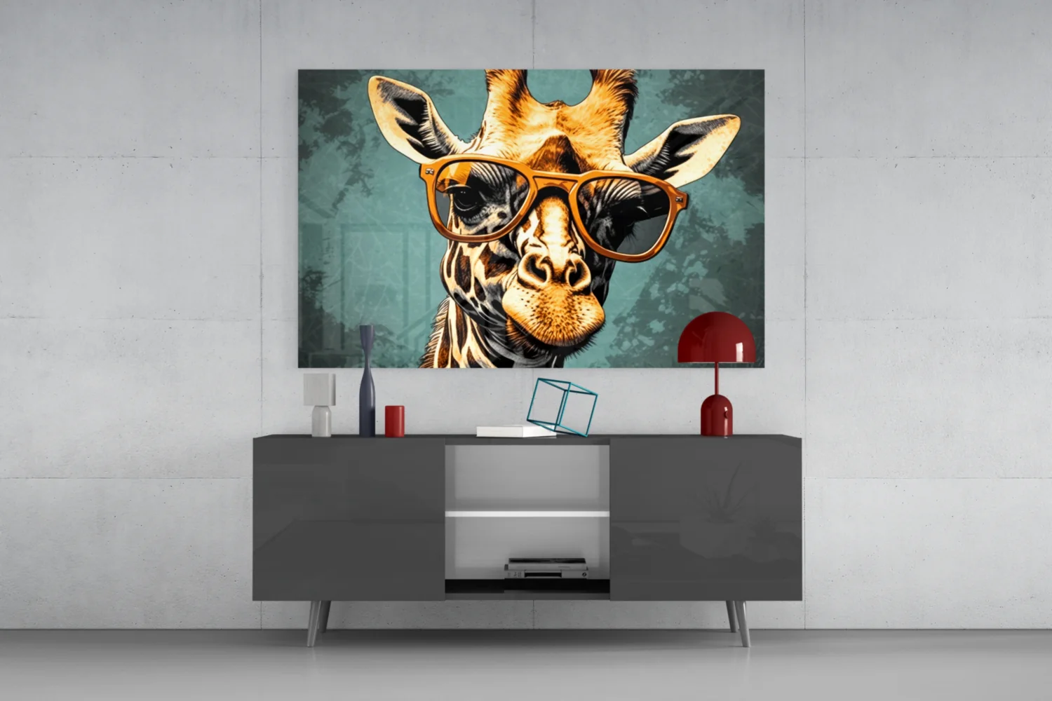 Cool Giraffe Glass Wall Art || Designer Collection - Image 8