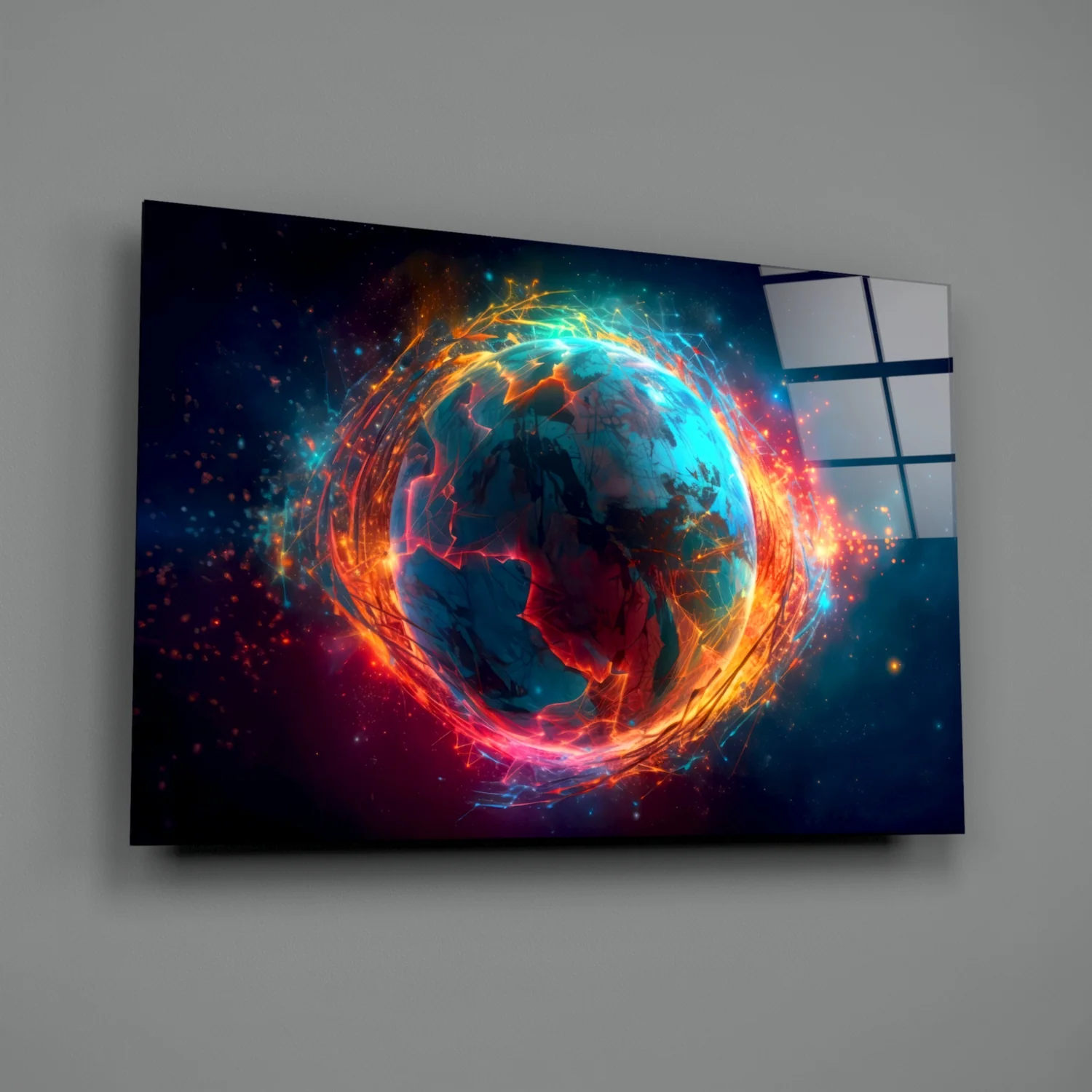 World Glass Wall Art || Designer Collection - Image 2