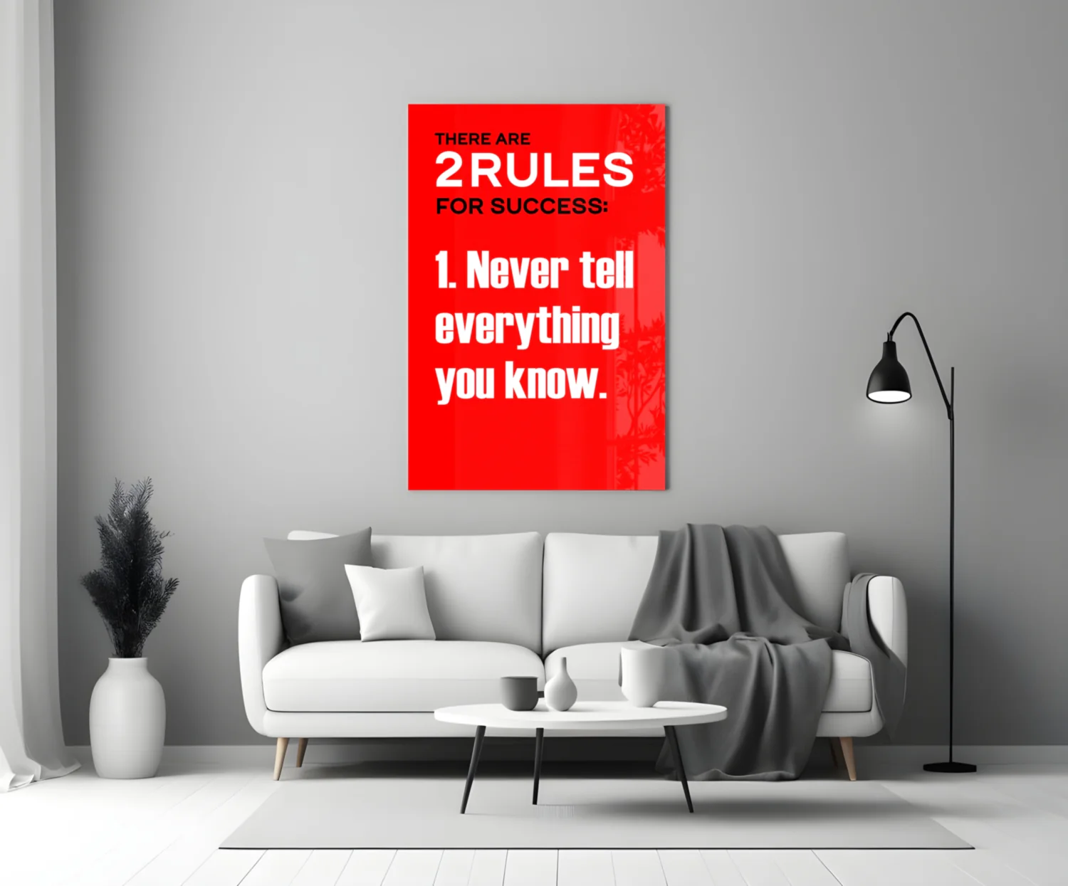 Rules of Success Glass Wall Art || Designer Collection - Image 3