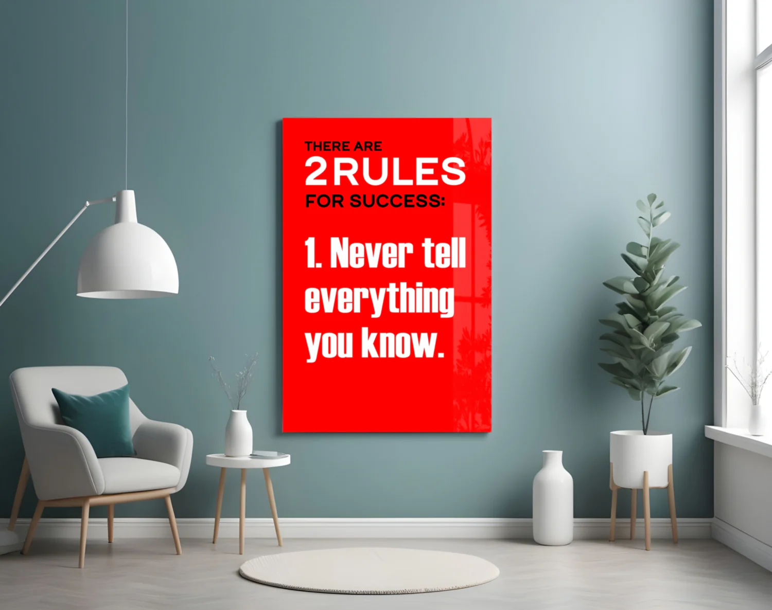 Rules of Success Glass Wall Art || Designer Collection - Image 4