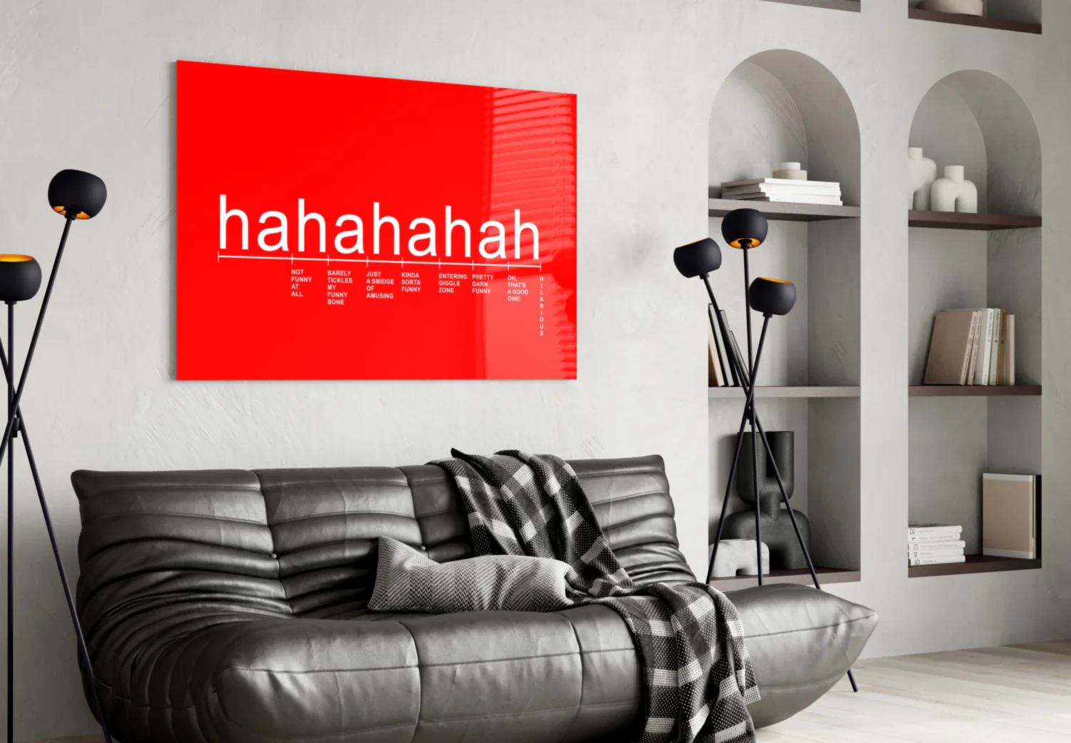 Laughter Analysis Glass Wall Art || Designer Collection - Image 4