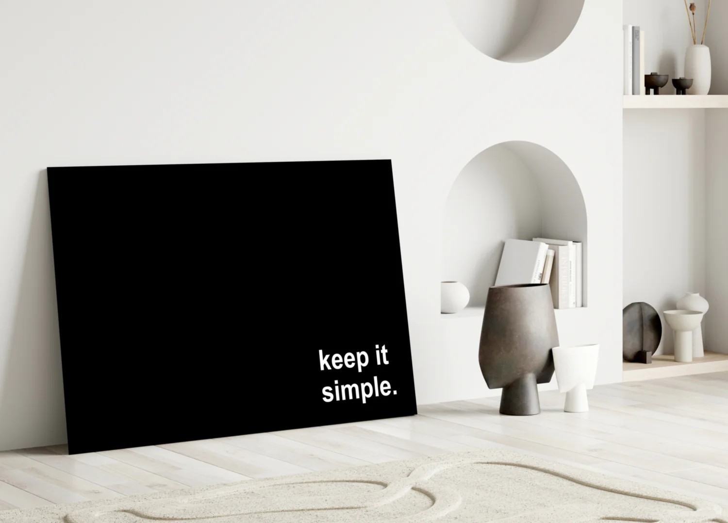 Keep It Simple Glass Wall Art || Designer Collection - Image 3