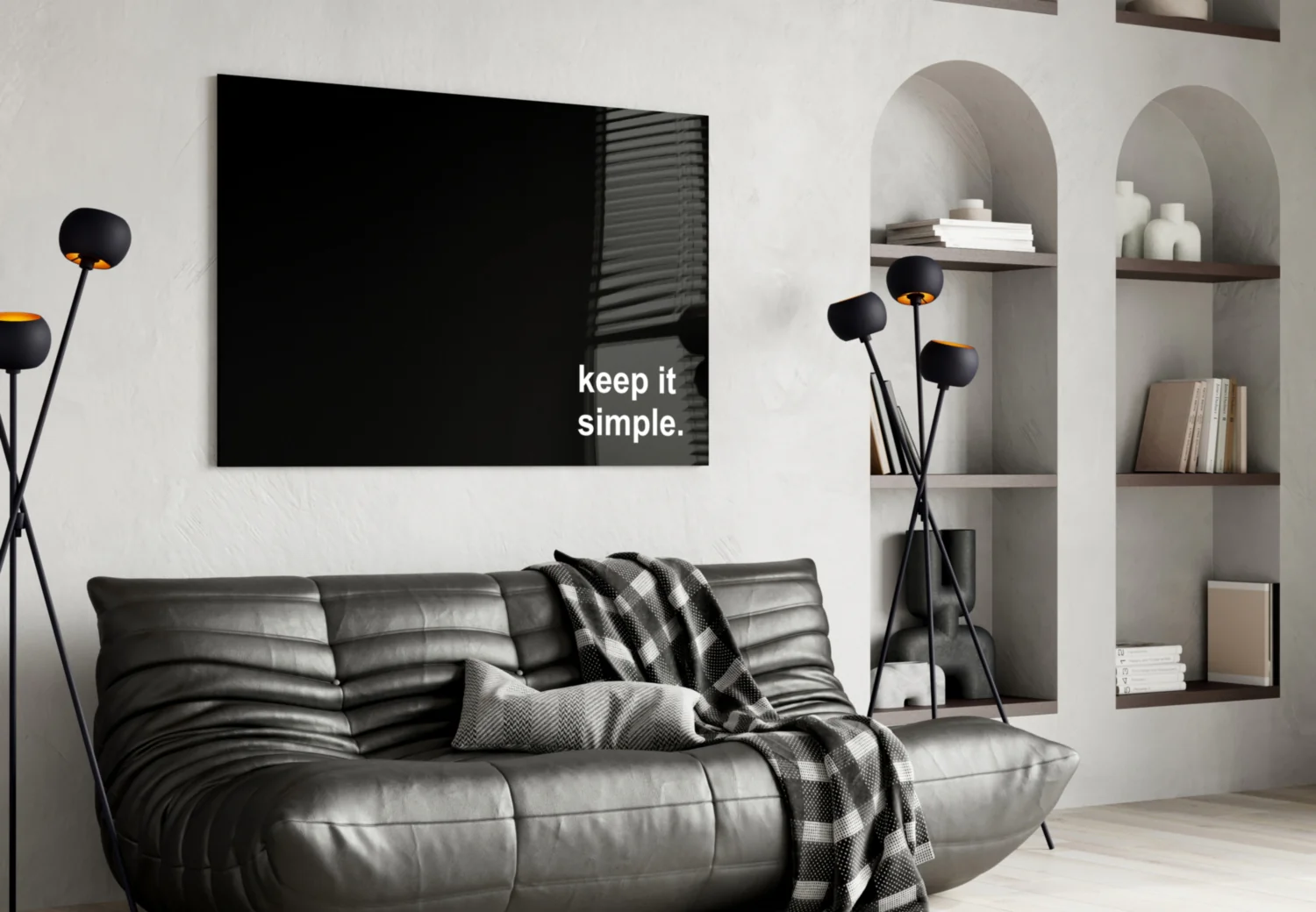 Keep It Simple Glass Wall Art || Designer Collection - Image 4