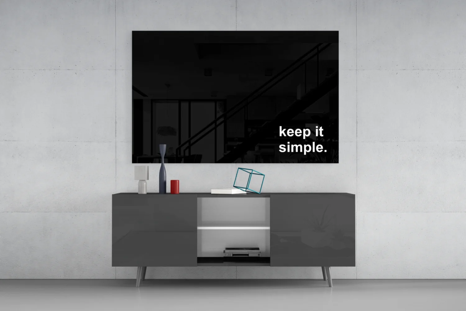 Keep It Simple Glass Wall Art || Designer Collection - Image 8