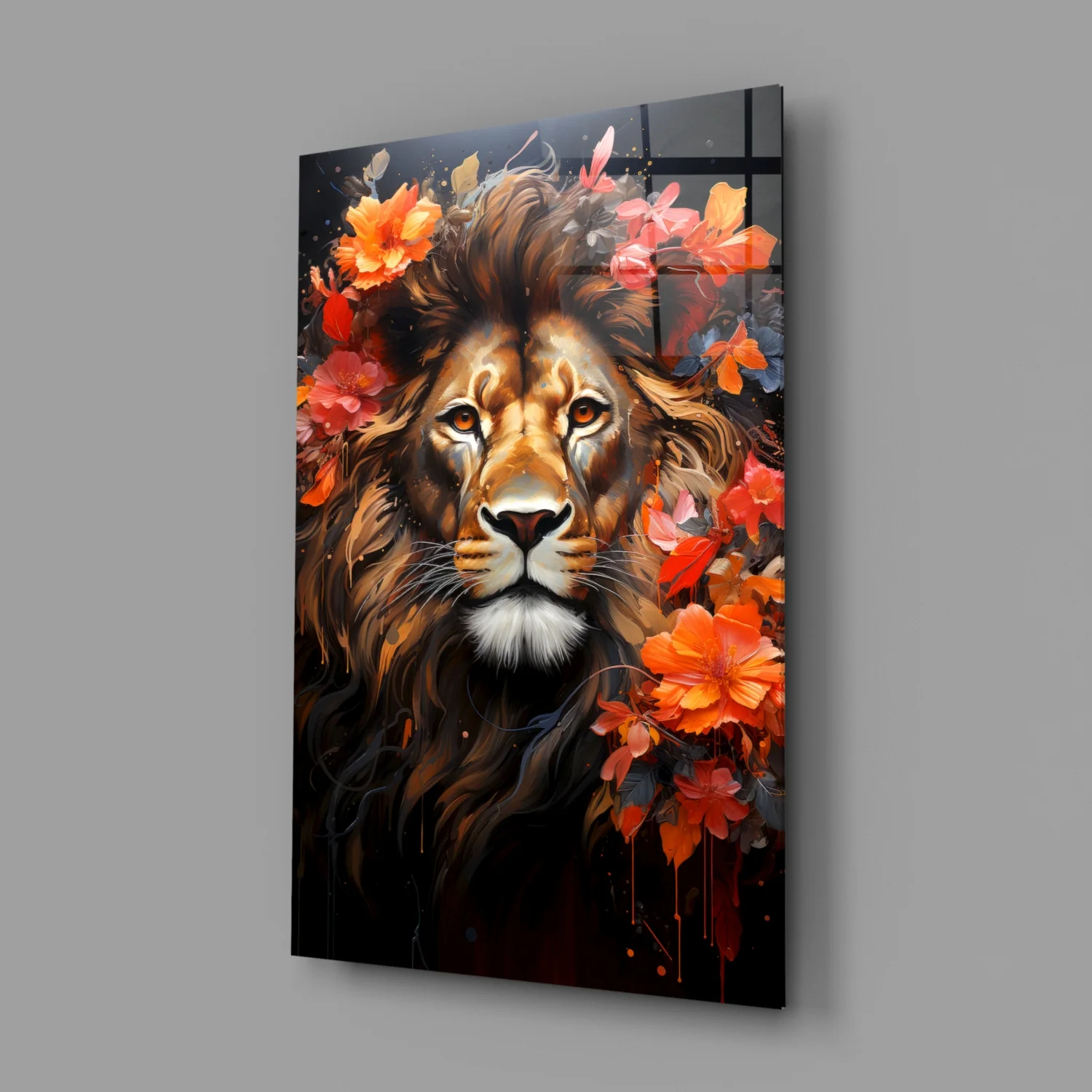 Lion Glass Wall Art || Designer Collection - Image 2