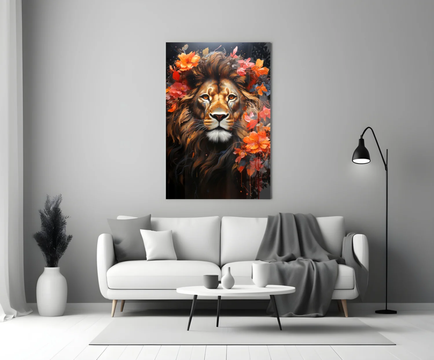 Lion Glass Wall Art || Designer Collection - Image 3