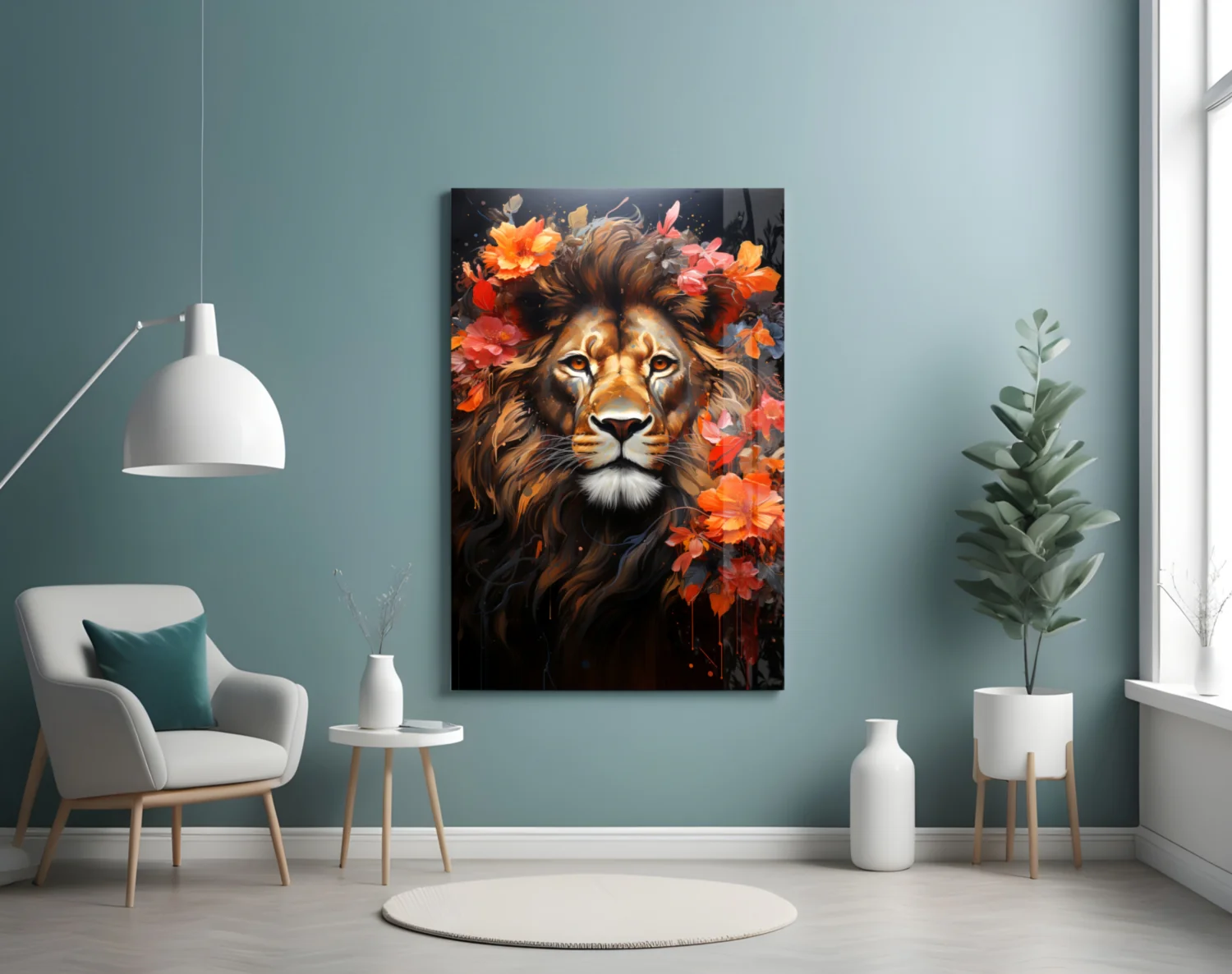 Lion Glass Wall Art || Designer Collection - Image 4