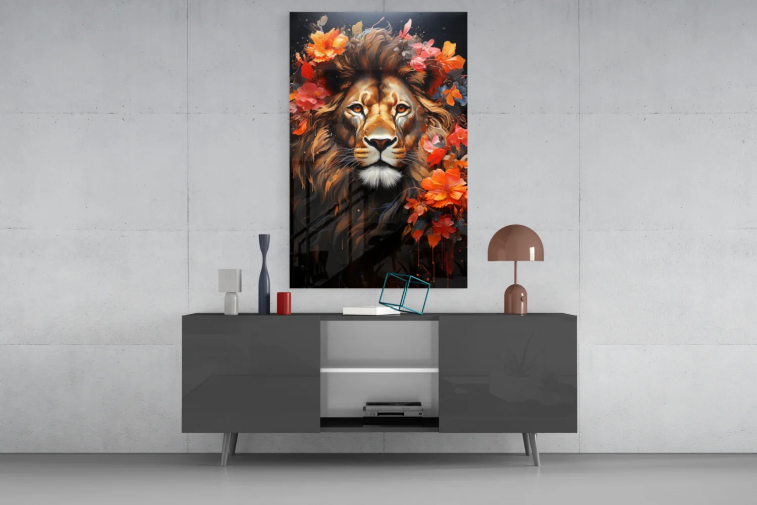 Lion Glass Wall Art || Designer Collection - Image 8