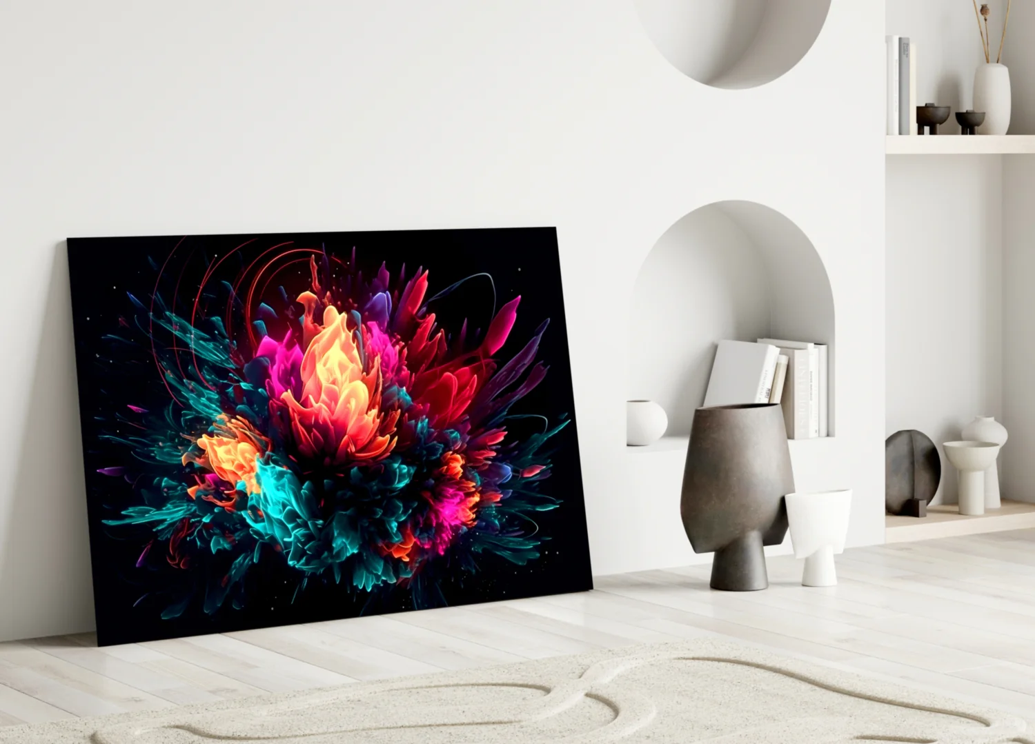 Color Explosion Glass Wall Art || Designer Collection - Image 3
