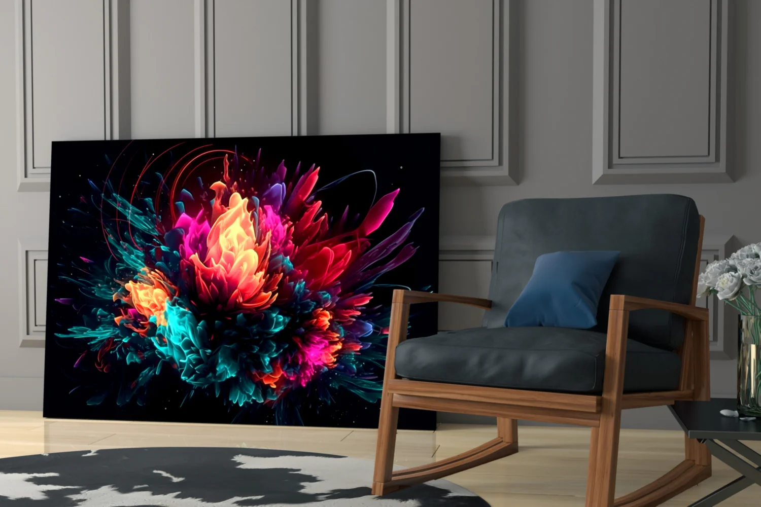 Color Explosion Glass Wall Art || Designer Collection - Image 6