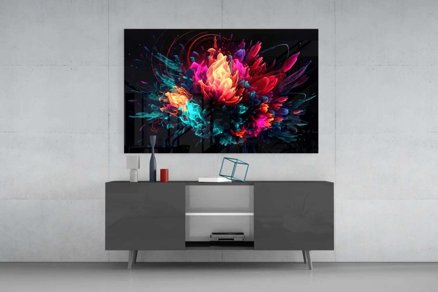 Color Explosion Glass Wall Art || Designer Collection - Image 8