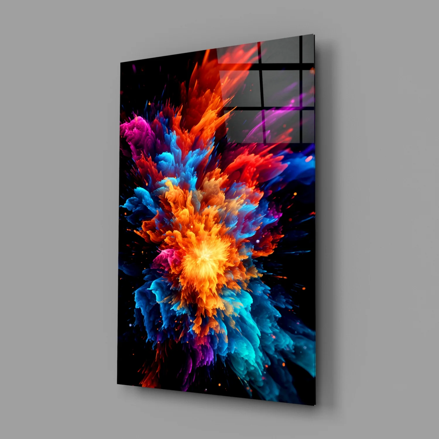Color Flower Glass Wall Art || Designer Collection - Image 2