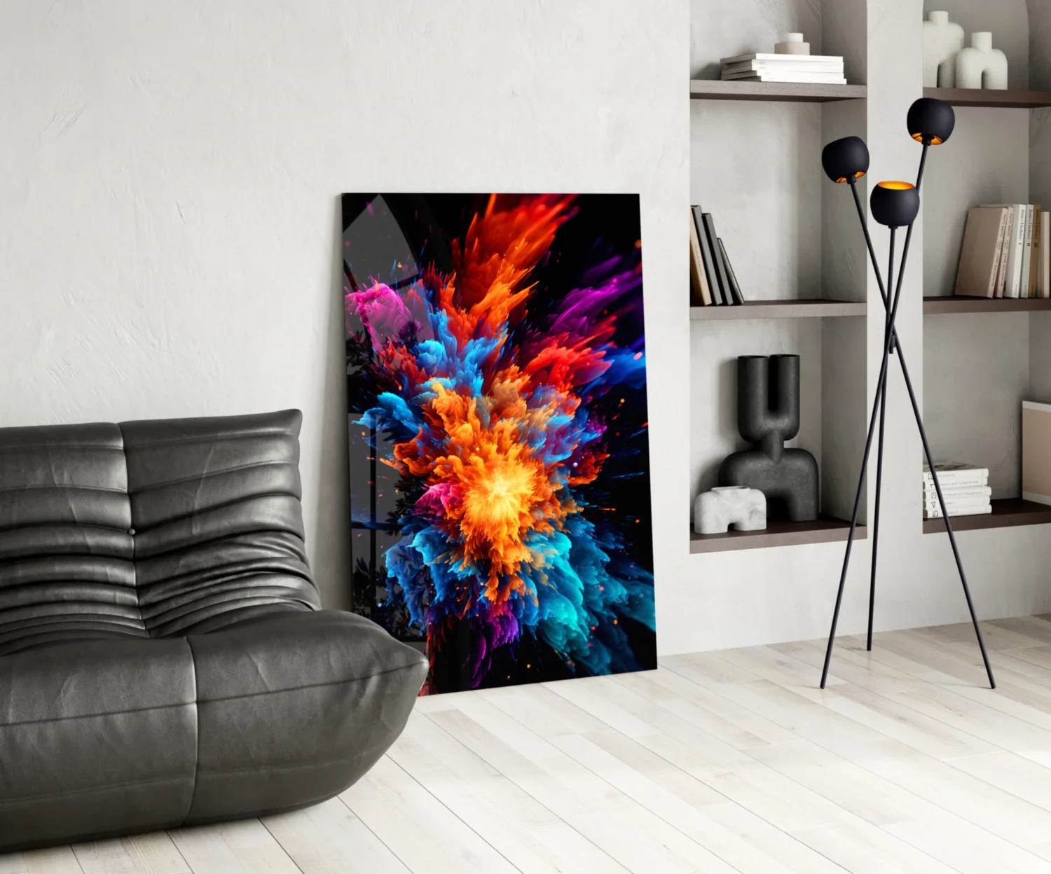 Color Flower Glass Wall Art || Designer Collection - Image 5