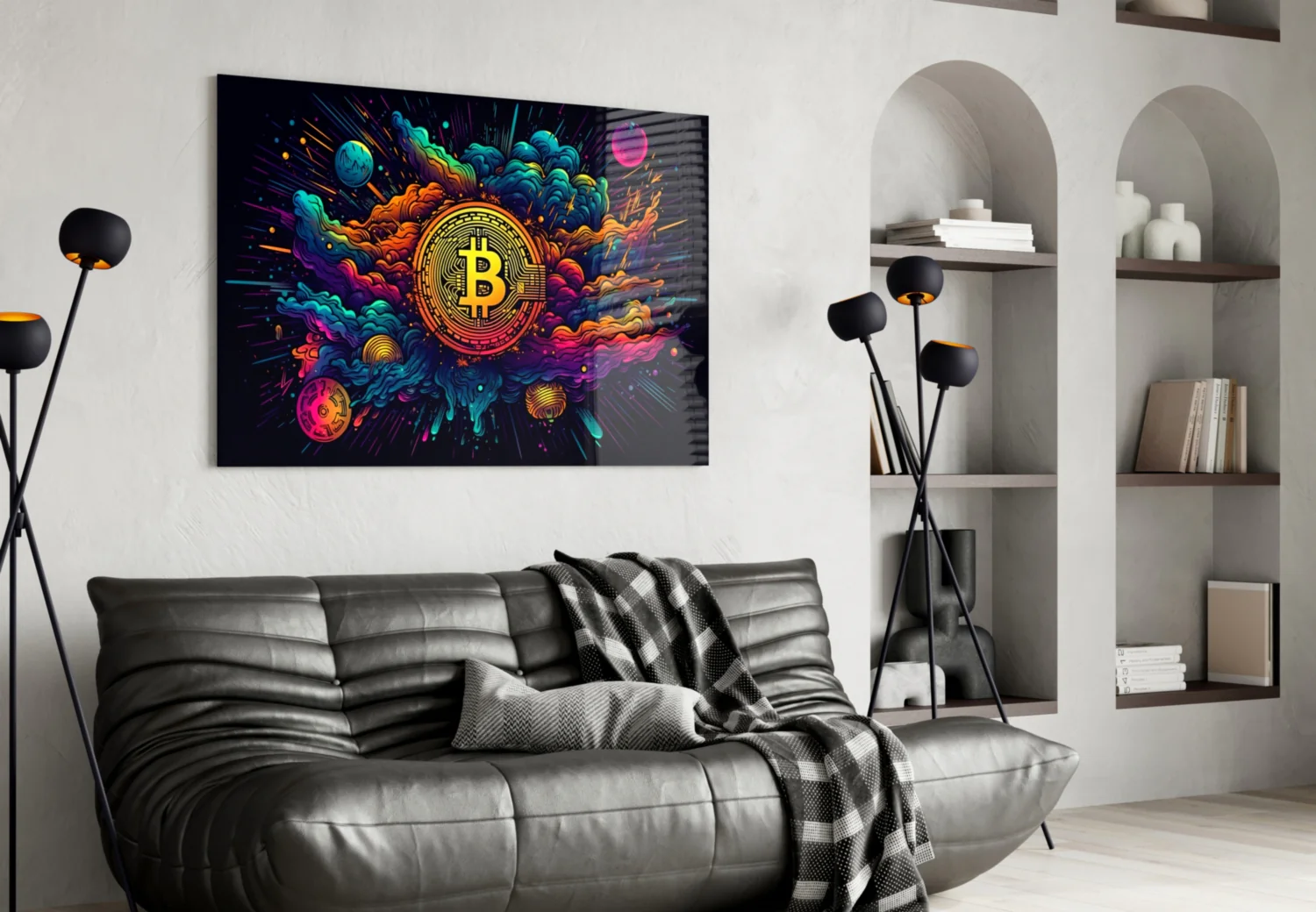 Bitcoin Glass Wall Art || Designer Collection - Image 4