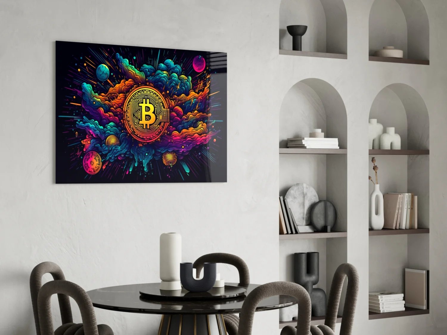 Bitcoin Glass Wall Art || Designer Collection - Image 5