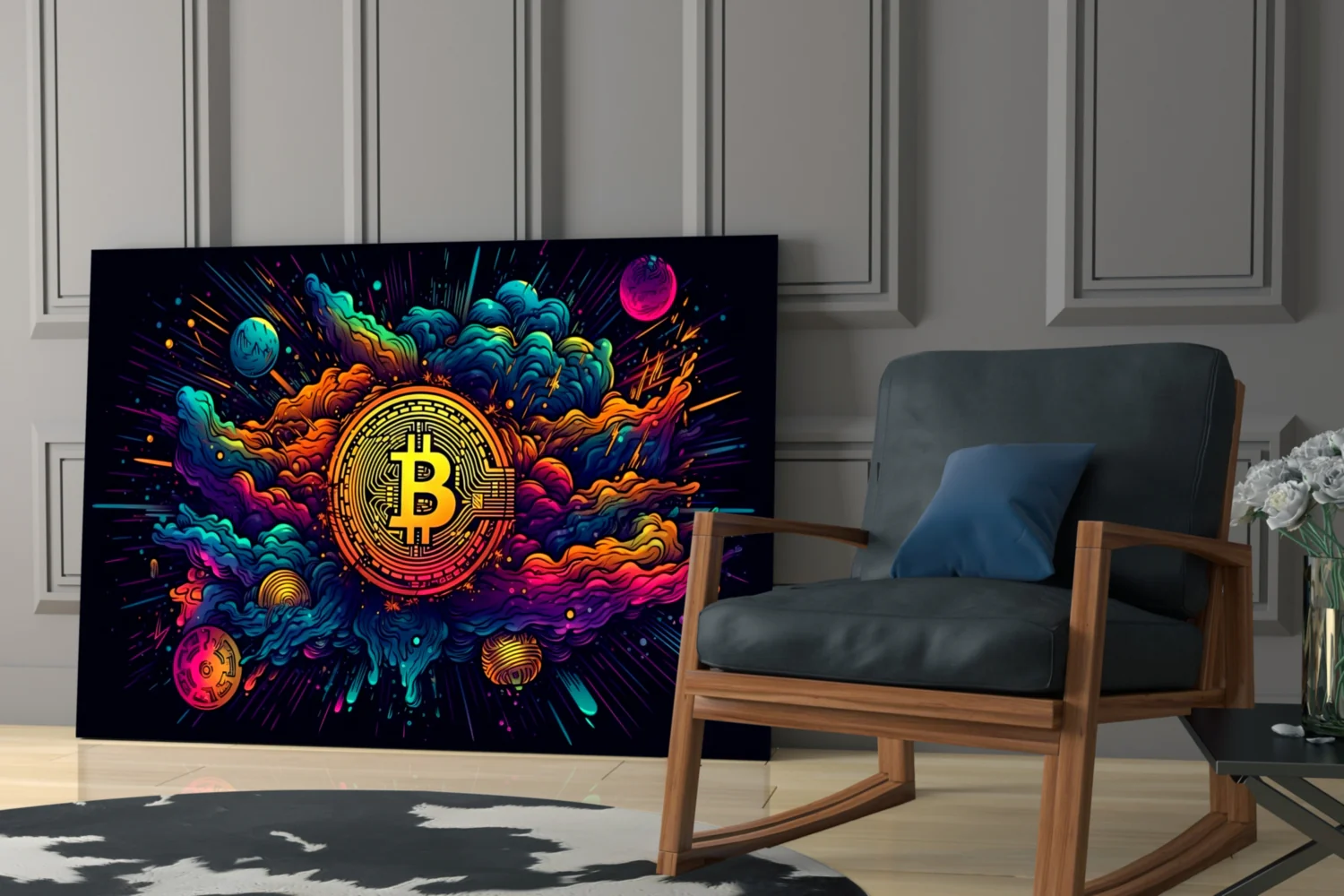 Bitcoin Glass Wall Art || Designer Collection - Image 6