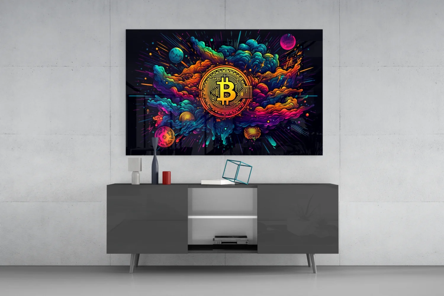 Bitcoin Glass Wall Art || Designer Collection - Image 8