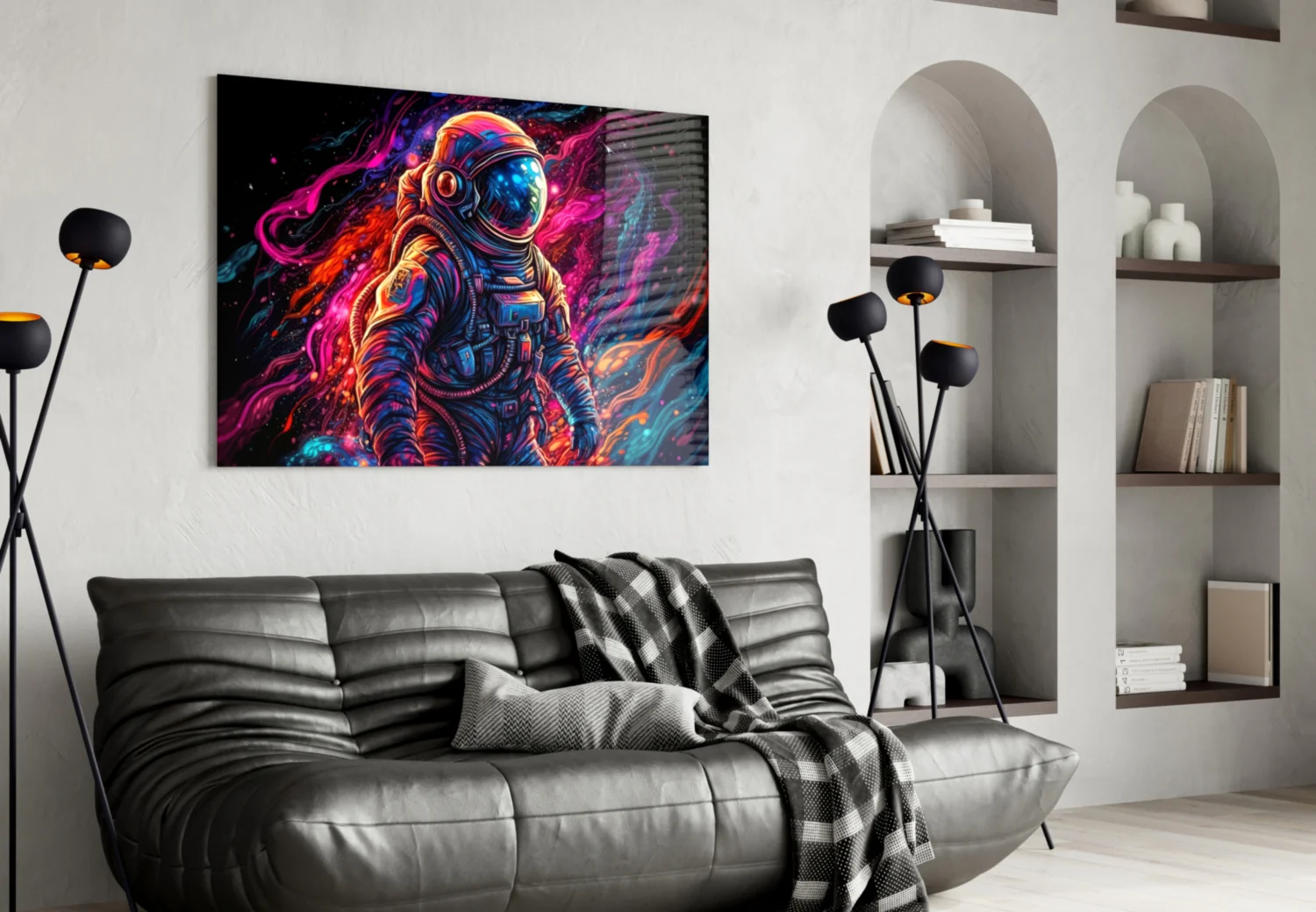 Astronaut Glass Wall Art || Designer Collection - Image 4