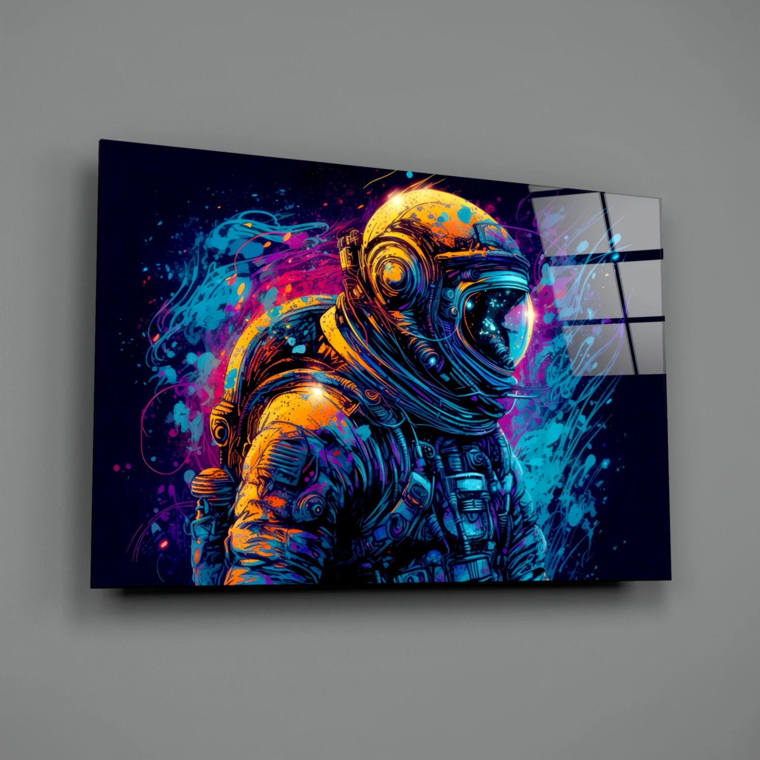 Astronaut Glass Wall Art || Designer Collection - Image 2
