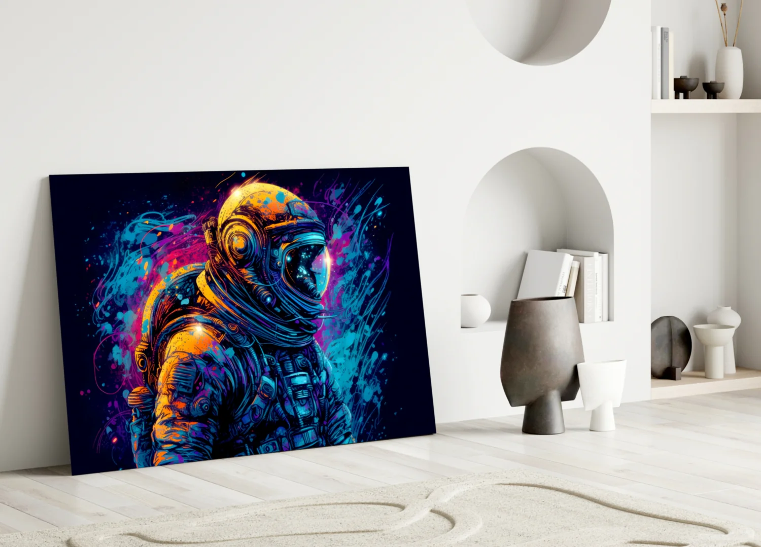 Astronaut Glass Wall Art || Designer Collection - Image 3