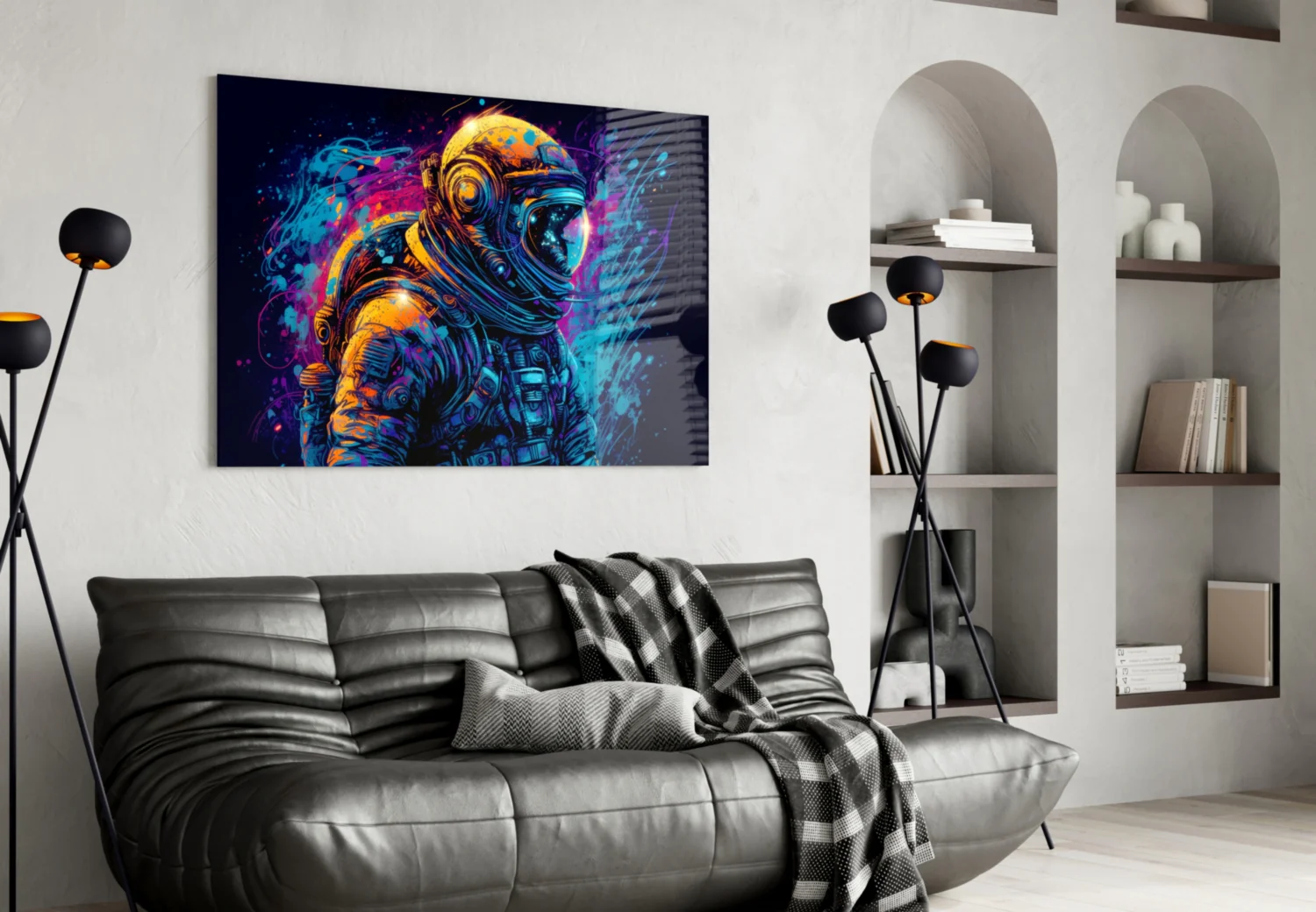Astronaut Glass Wall Art || Designer Collection - Image 4