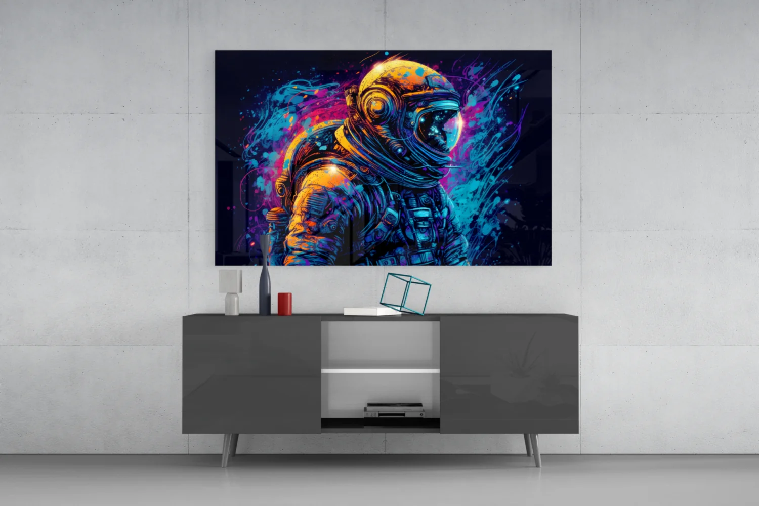 Astronaut Glass Wall Art || Designer Collection - Image 8