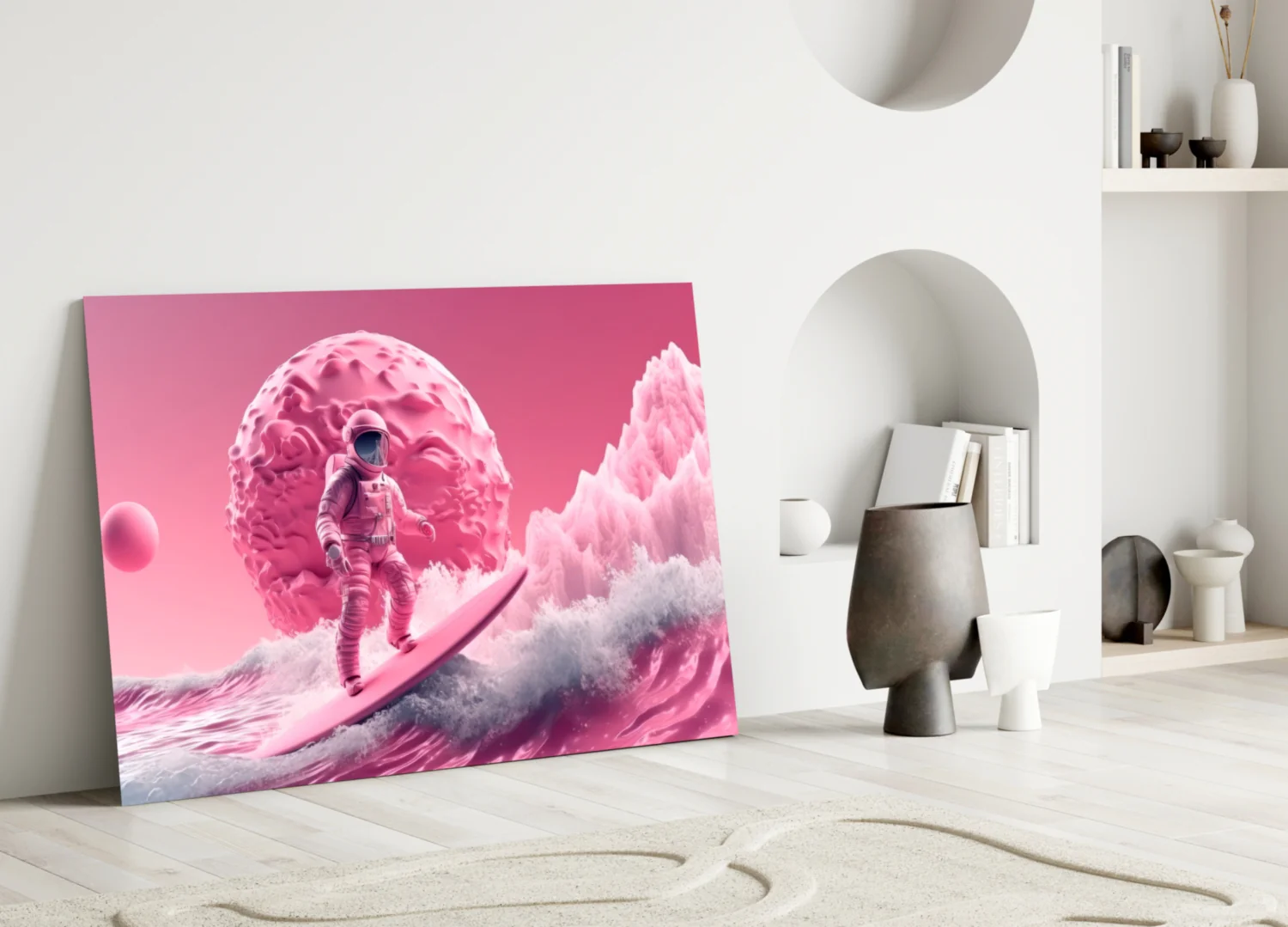 Pinky Space Glass Wall Art || Designer Collection - Image 3