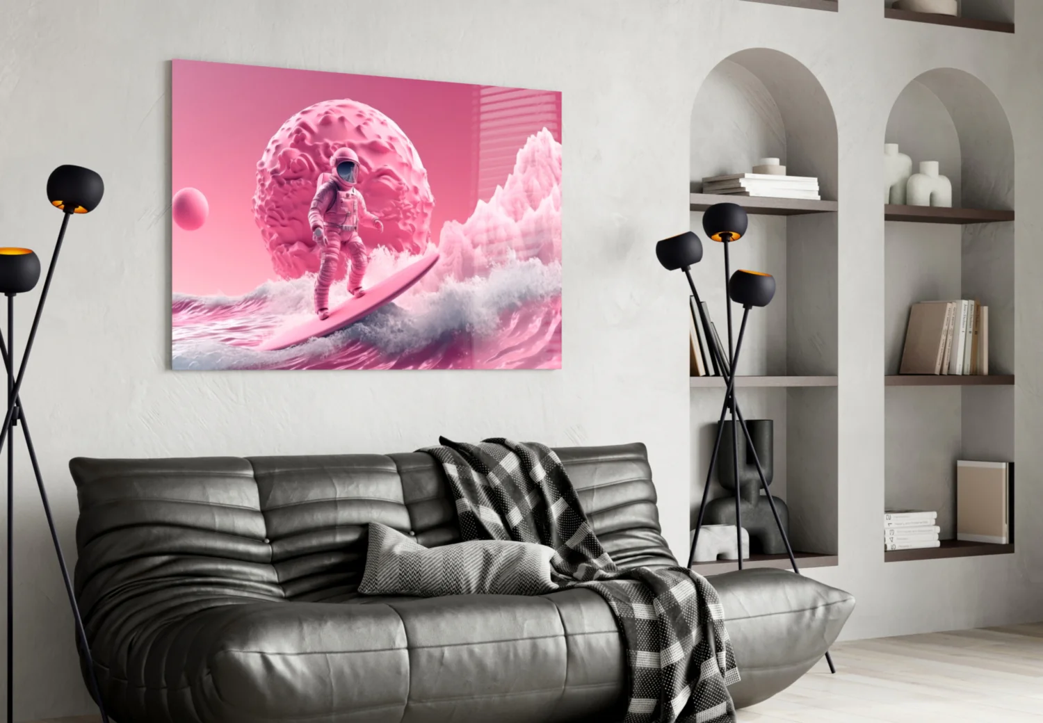 Pinky Space Glass Wall Art || Designer Collection - Image 4
