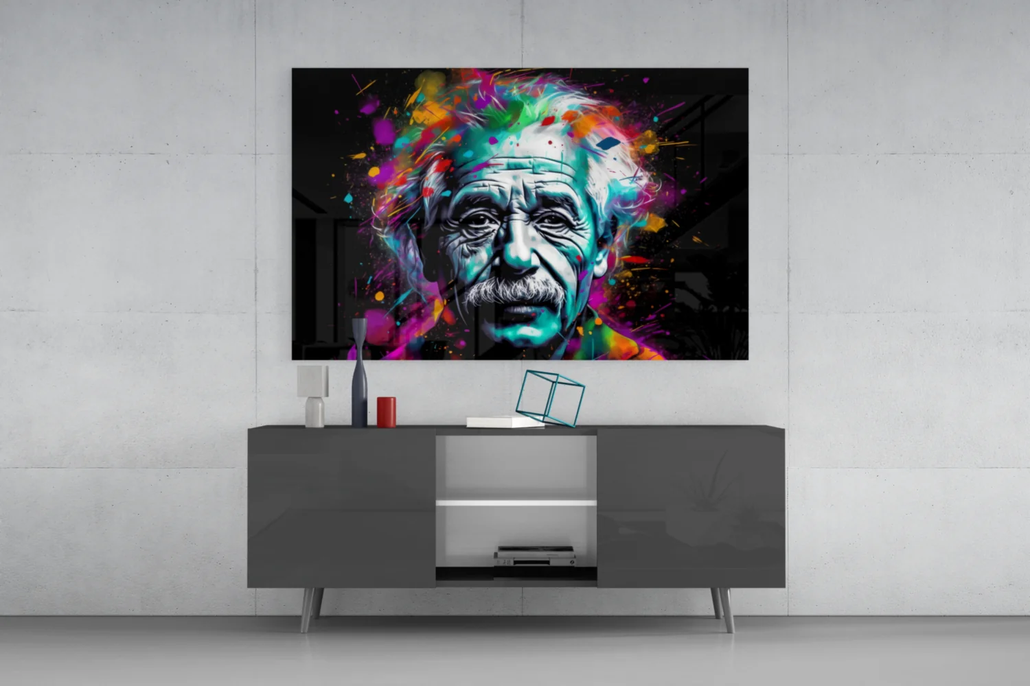Einstein Glass Wall Art || Designer Collection - Image 8