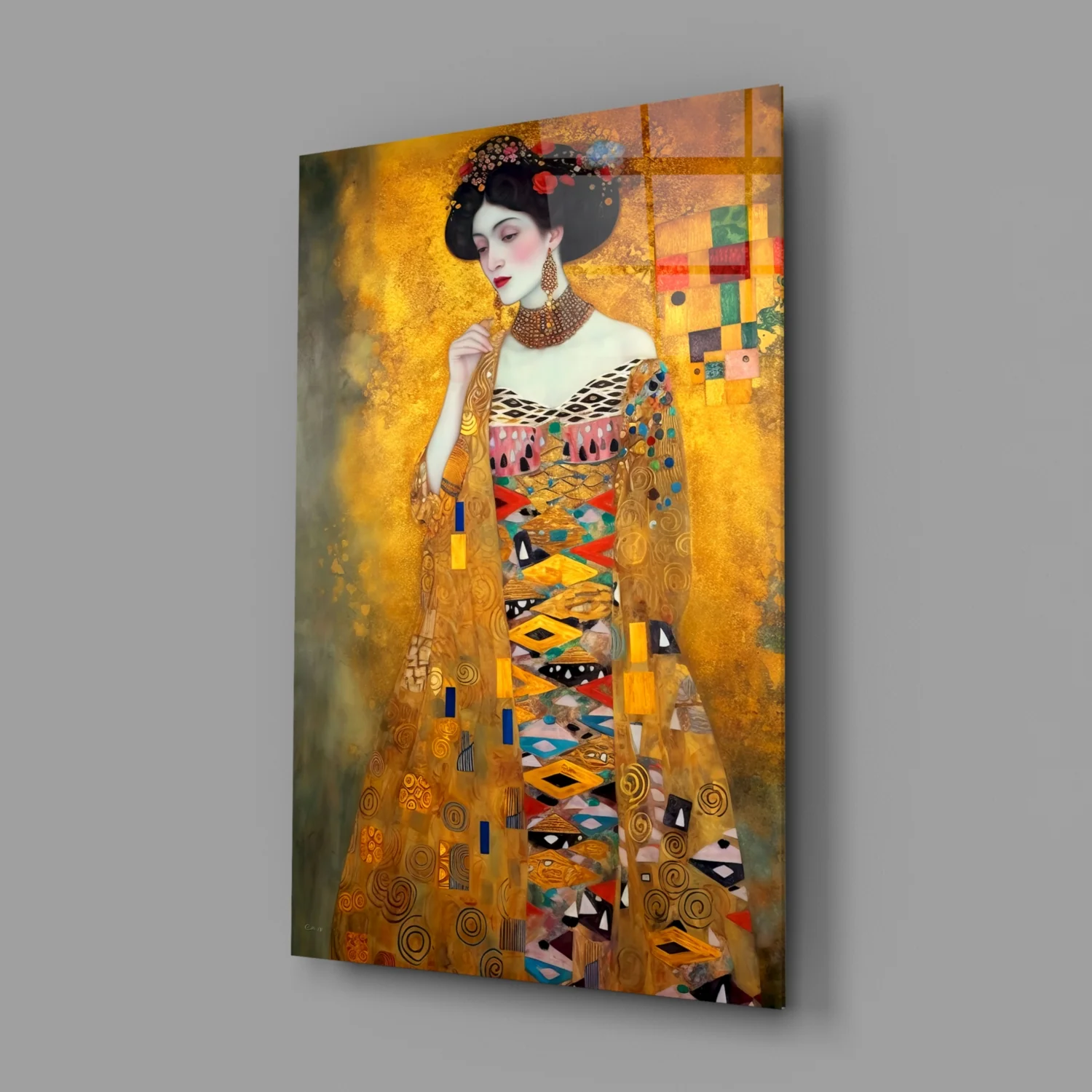 Klimt Style Glass Wall Art || Designer Collection - Image 2