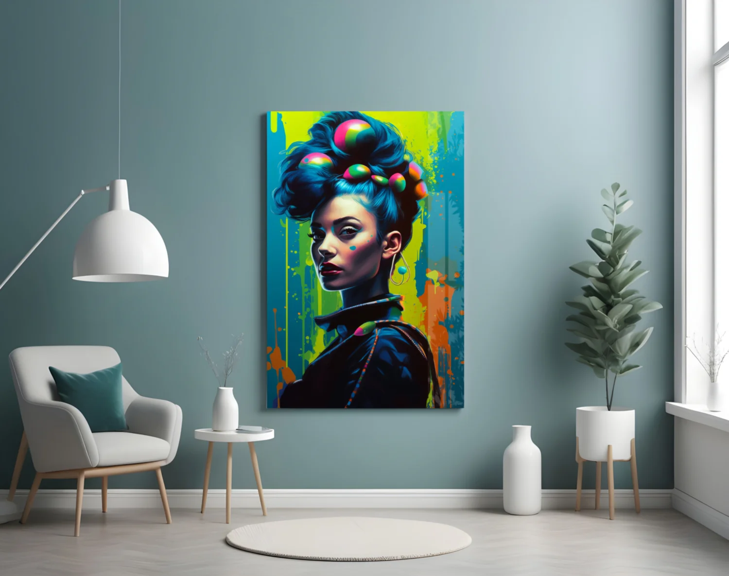 Hair Style Glass Wall Art || Designer Collection - Image 4