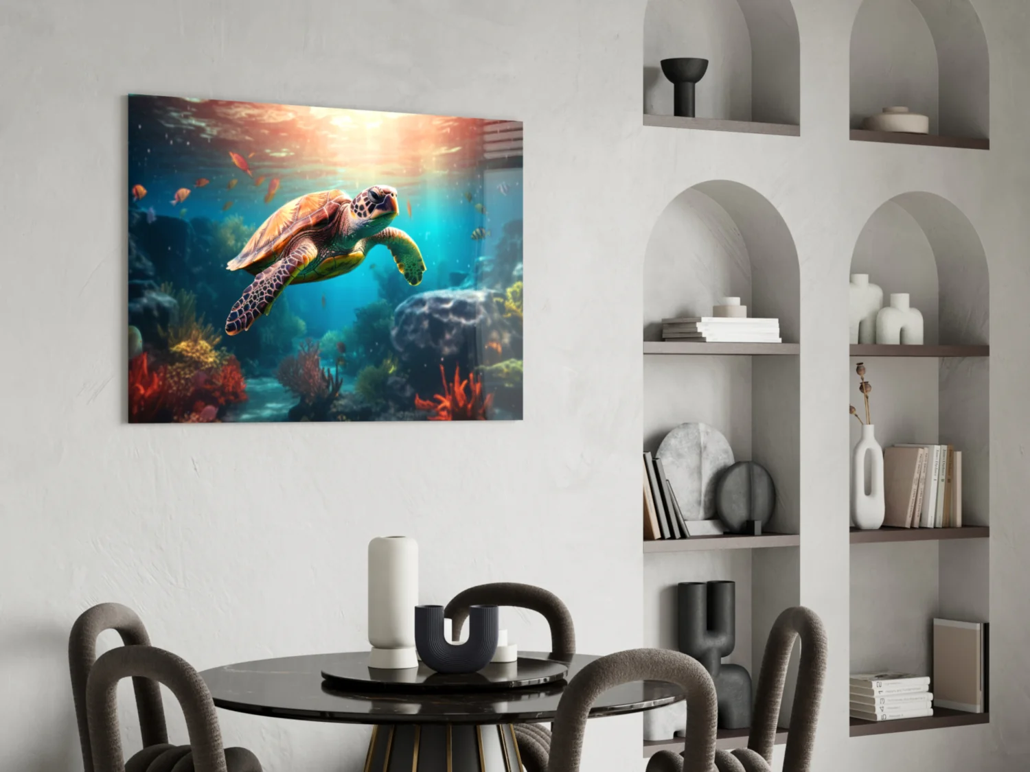 Sea Turtle Glass Wall Art || Designer Collection - Image 5
