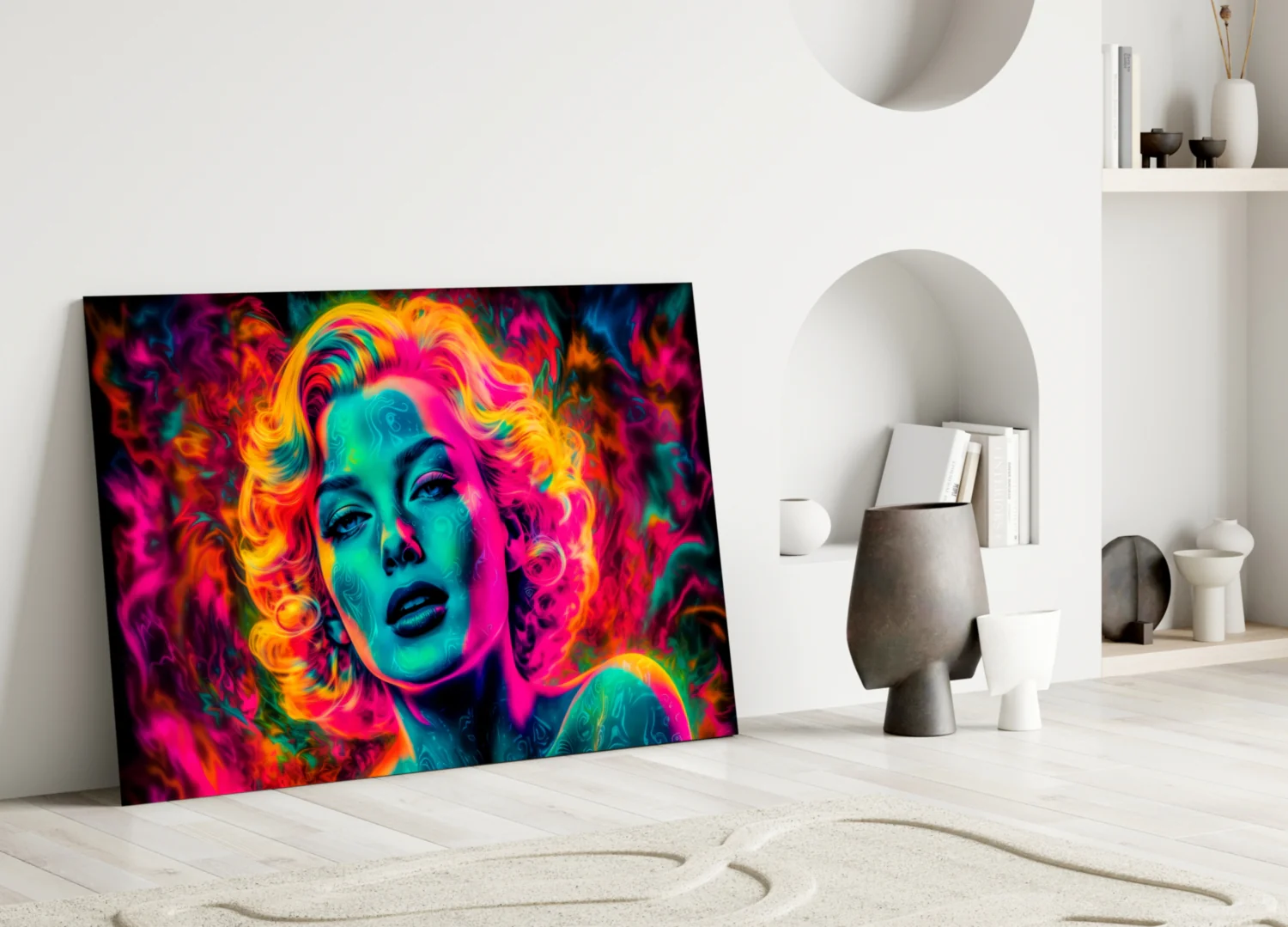 Girl in Fire Glass Wall Art || Designer Collection - Image 3