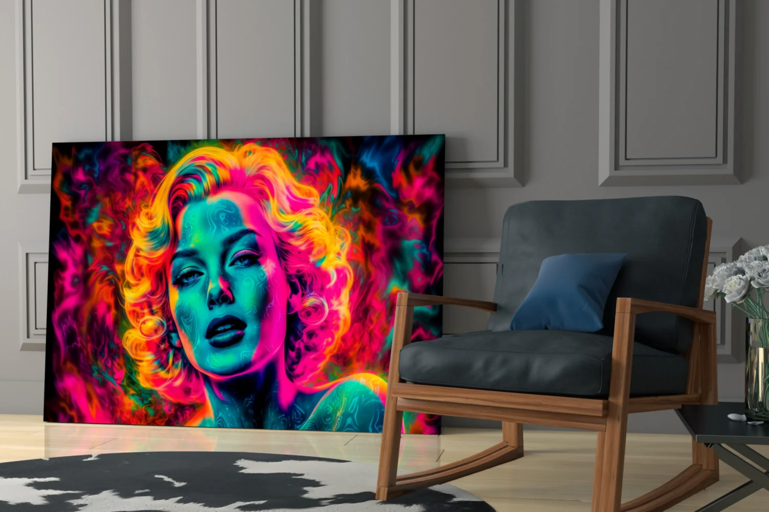 Girl in Fire Glass Wall Art || Designer Collection - Image 6