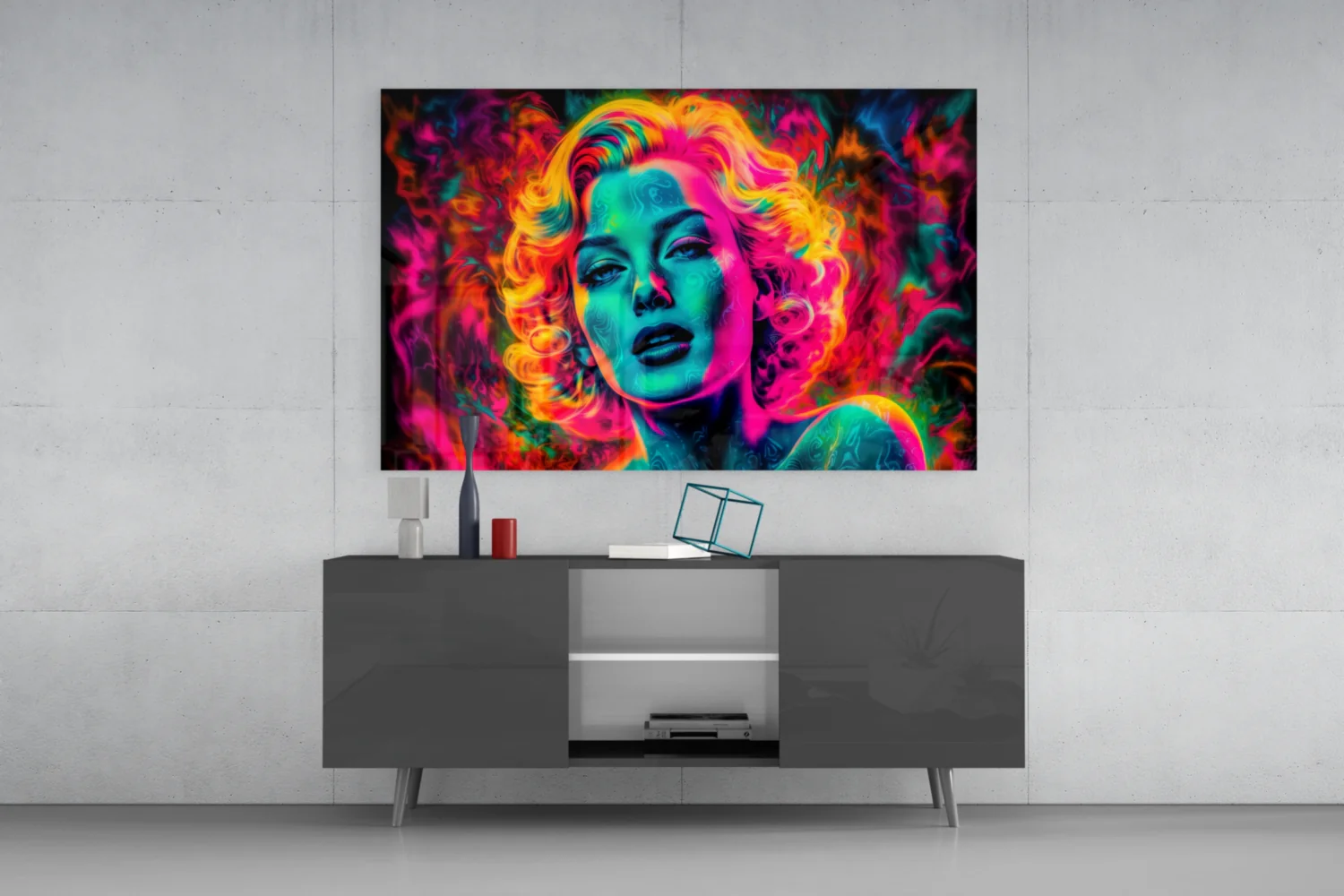 Girl in Fire Glass Wall Art || Designer Collection - Image 8